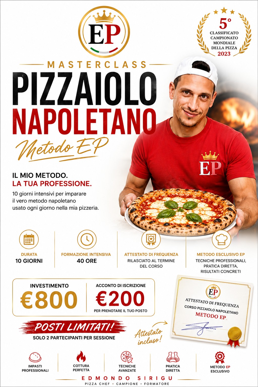Masterclass Pizzaiolo Napoletano Metodo EP - foto del corso in presenza