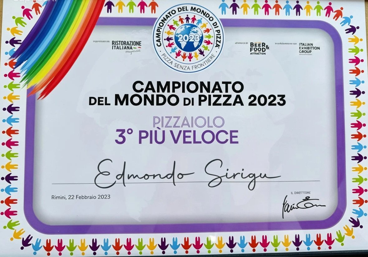 Edmondo Sirigu at the 2023 Pizza World Championship