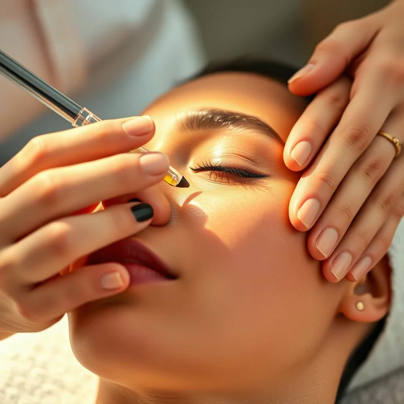 Trattamento viso rilassante e professionale nella cabina estetica della farmacia