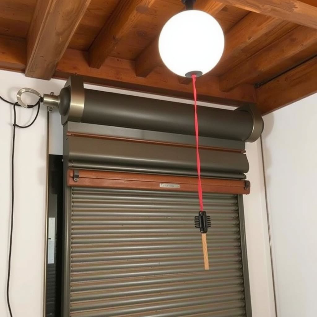 Artigiano tapparellista mentre restaura il sistema di avvolgibile in una casa sui Navigli a Milano