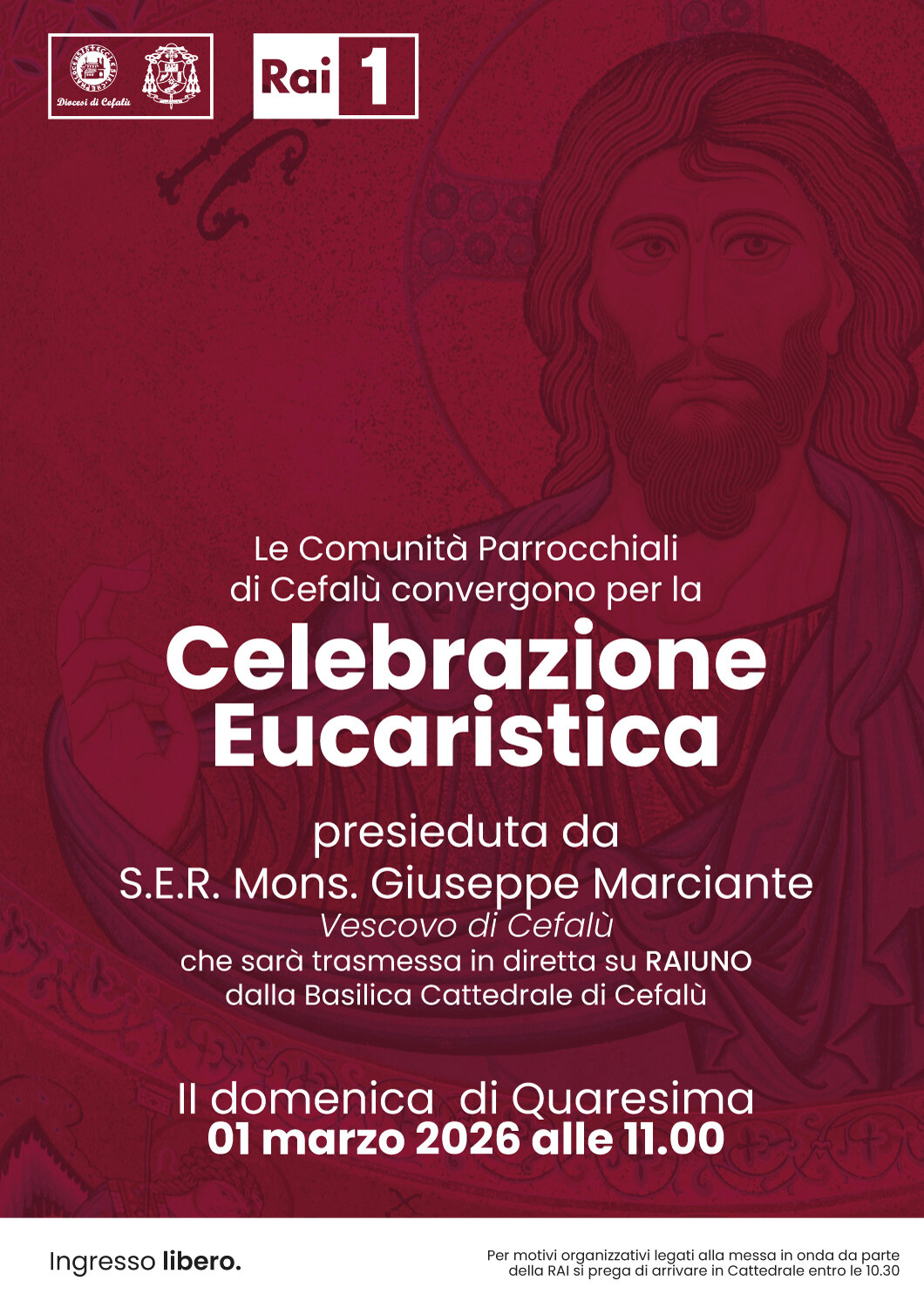 Messa in diretta su RaiUno