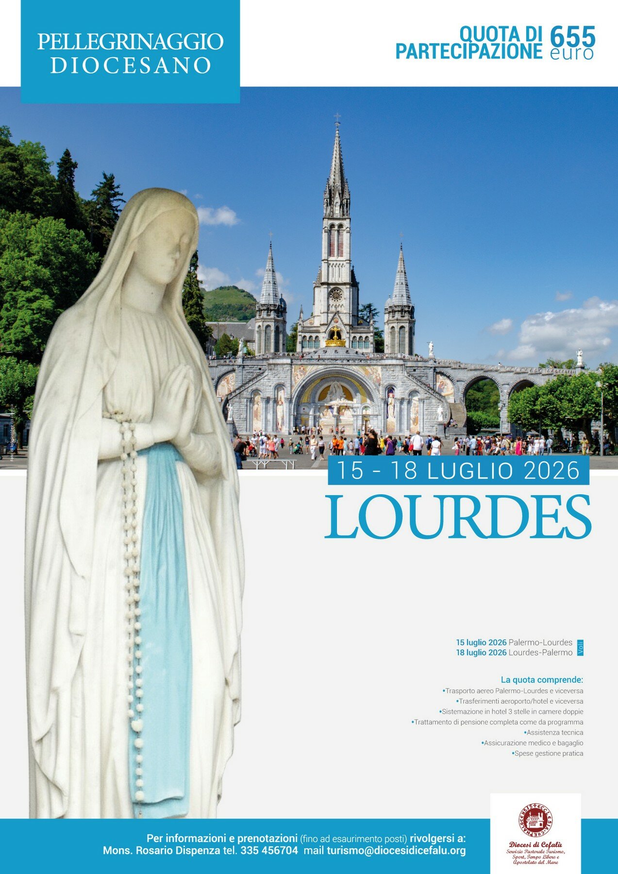 Pellegrinaggio diocesano a Lourdes - Estate 2026