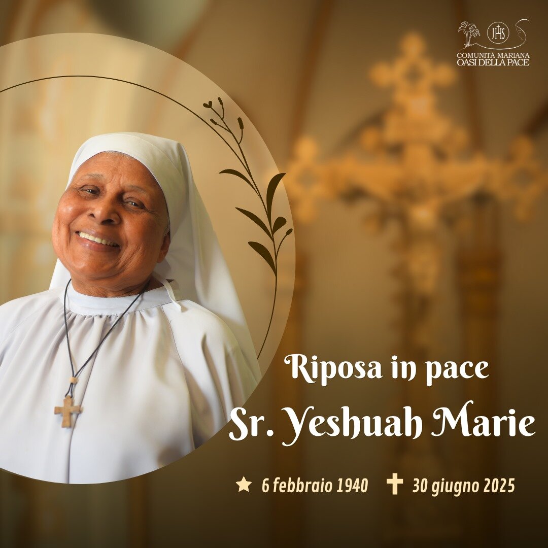 La Hna. Yeshuah Marie, cmop ha regresado a la casa del Padre.