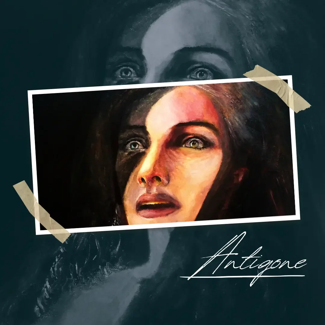 Antigone e il conflitto tra coscienza e legge. Rielaborazione grafica