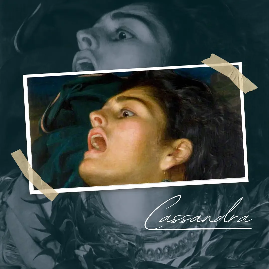 Cassandra, profetessa troiana, nel dipinto di Frederick Augustus Sandys