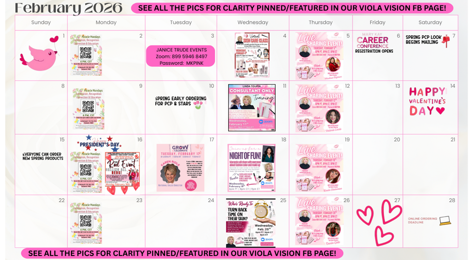 viola vision february 2026 calendar