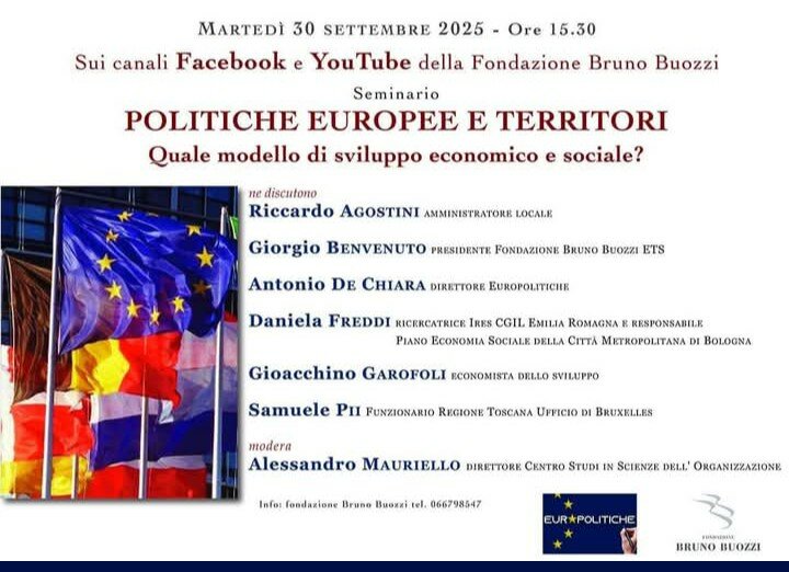 Politiche europee e territori. Incontro a Roma a cura di Europolitiche, Fondazione Buozzi e Centro Studi in Scienze dell'Organizzazione