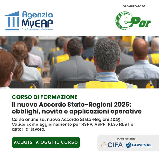 Il nuovo accordo Stato-Regioni 2025: obblighi, novità e applicazioni operative Il nuovo accordo Stato-Regioni 2025: obblighi, novità e applicazioni operative