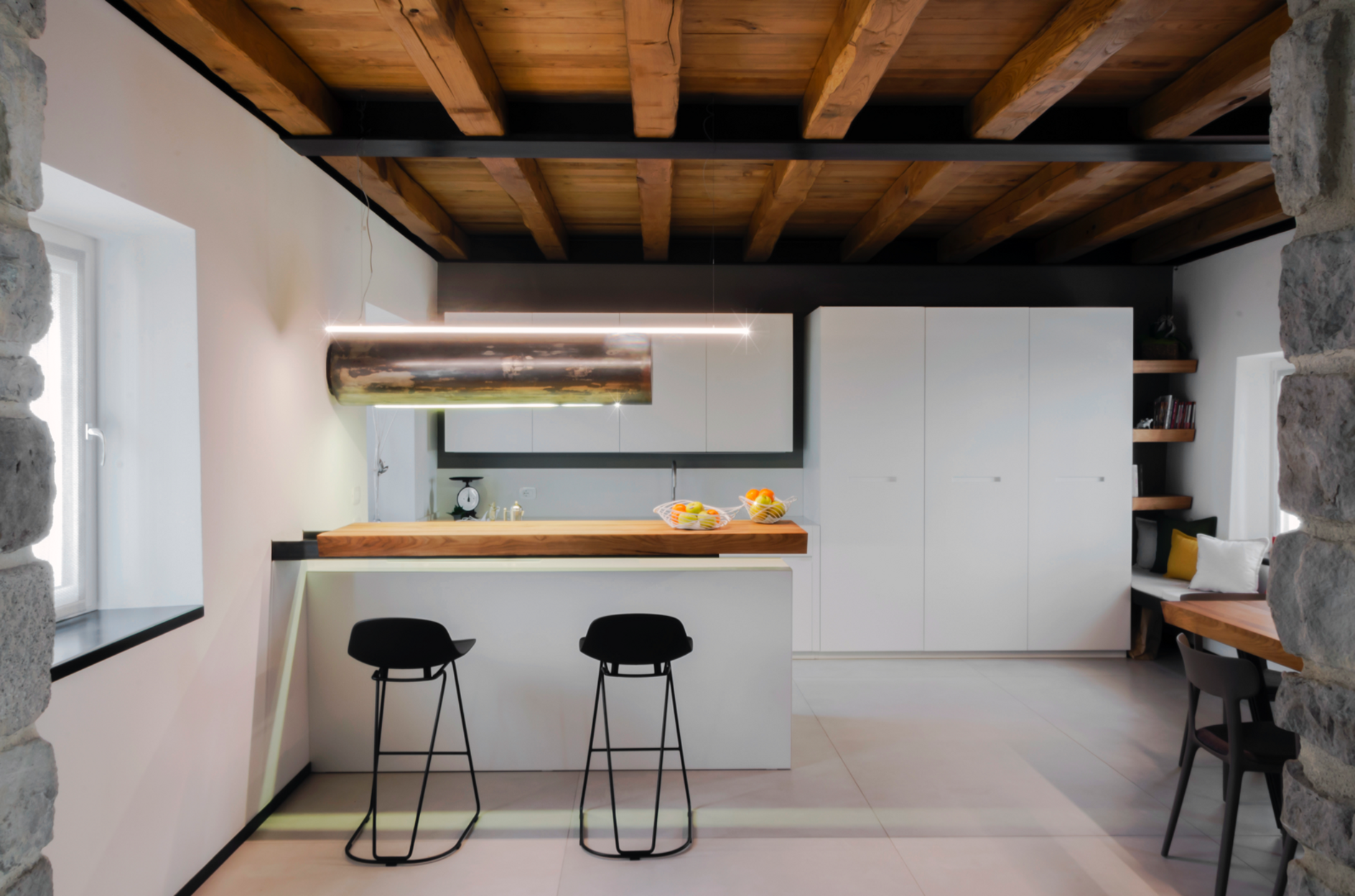 ex latteria miane, architettura, interni, design interni, cucina, progetto
