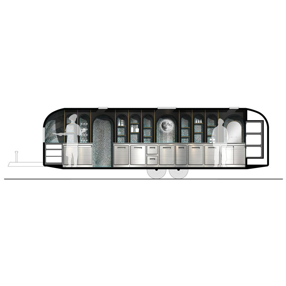 Ristrutturazione Airstream Il Cocktail Bar in Movimento
