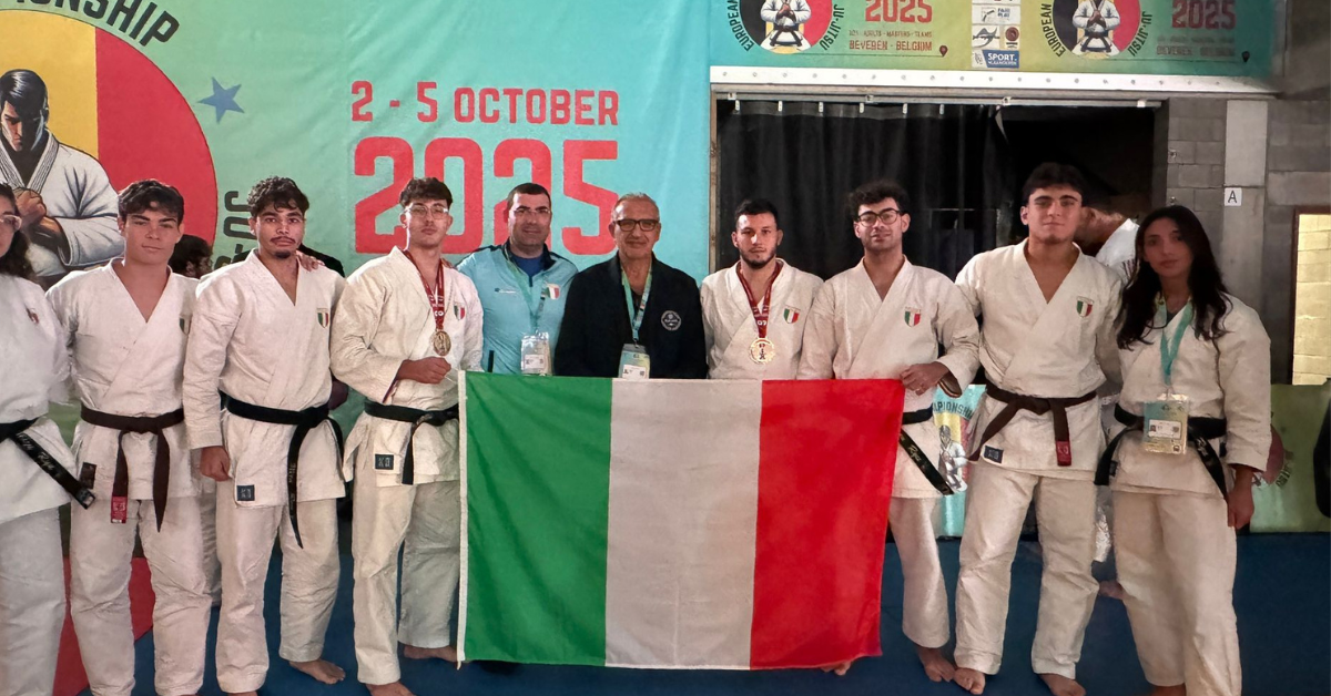 Dojo Catania trionfa agli Europei di Ju Jitsu: cinque titoli e nove podi in Belgio