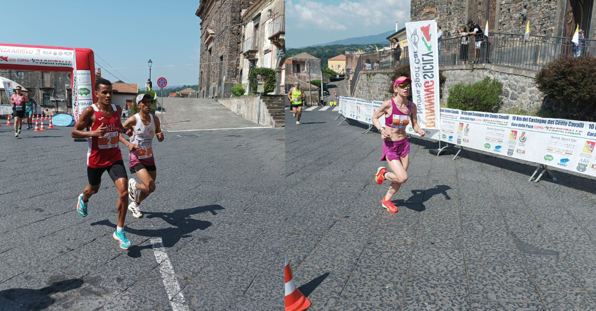 Oukhrid e Fil&ograve; trionfano alla 10 km del Castagno dei Cento Cavalli: spettacolo tra le salite dell&rsquo;Etna