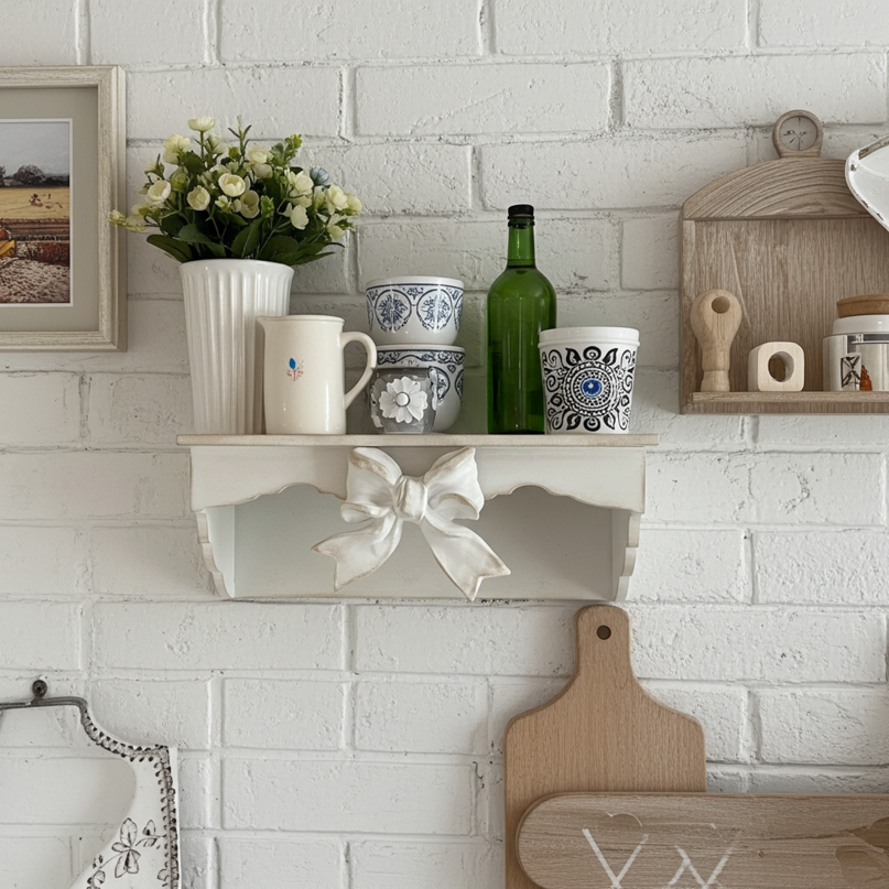 arredo e composizione shabby chic con prodotti artigianali made in Italy by Cesaria Arte 