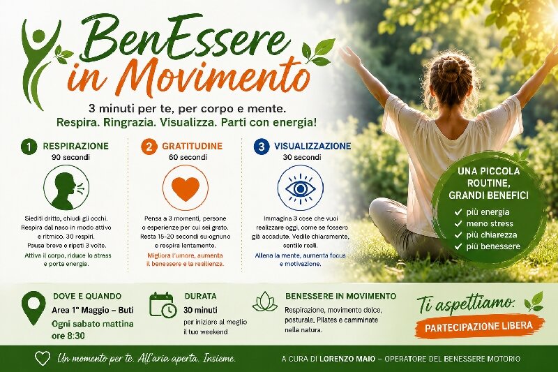 Benessere in Movimento: respirazione, mente e corpo per iniziare al meglio il weekend