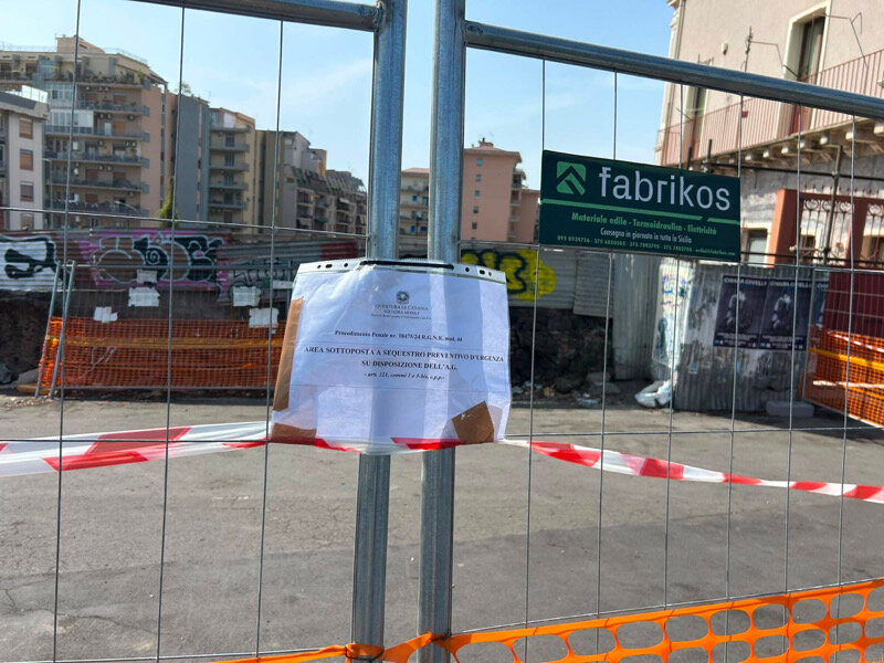 Via Palazzotto, sotto sequestro cantiere per la costruzione del supermercato