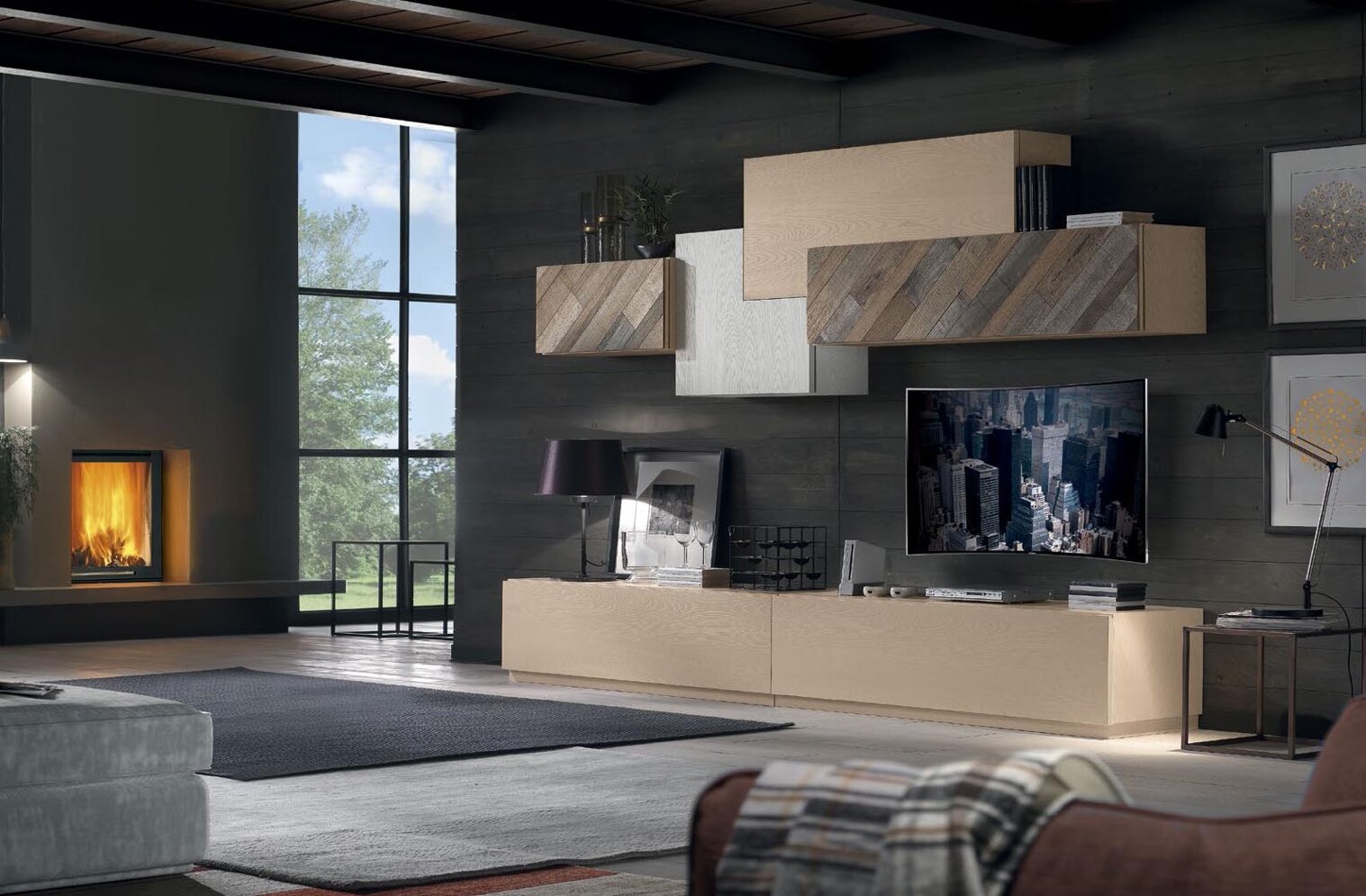 composizione parete soggiorno con legni antichi.jpeg composizione parete soggiorno con legni antichi.jpeg