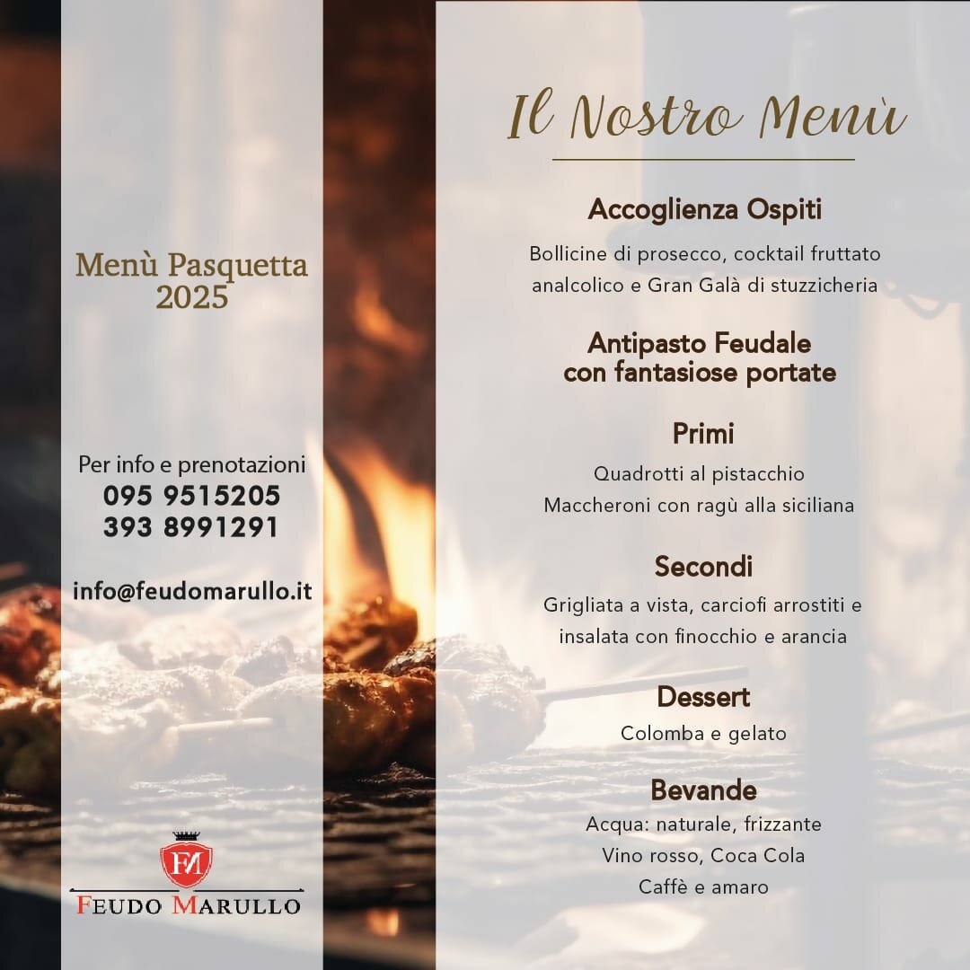 Menu per il Lunedi di pasqua 2025
