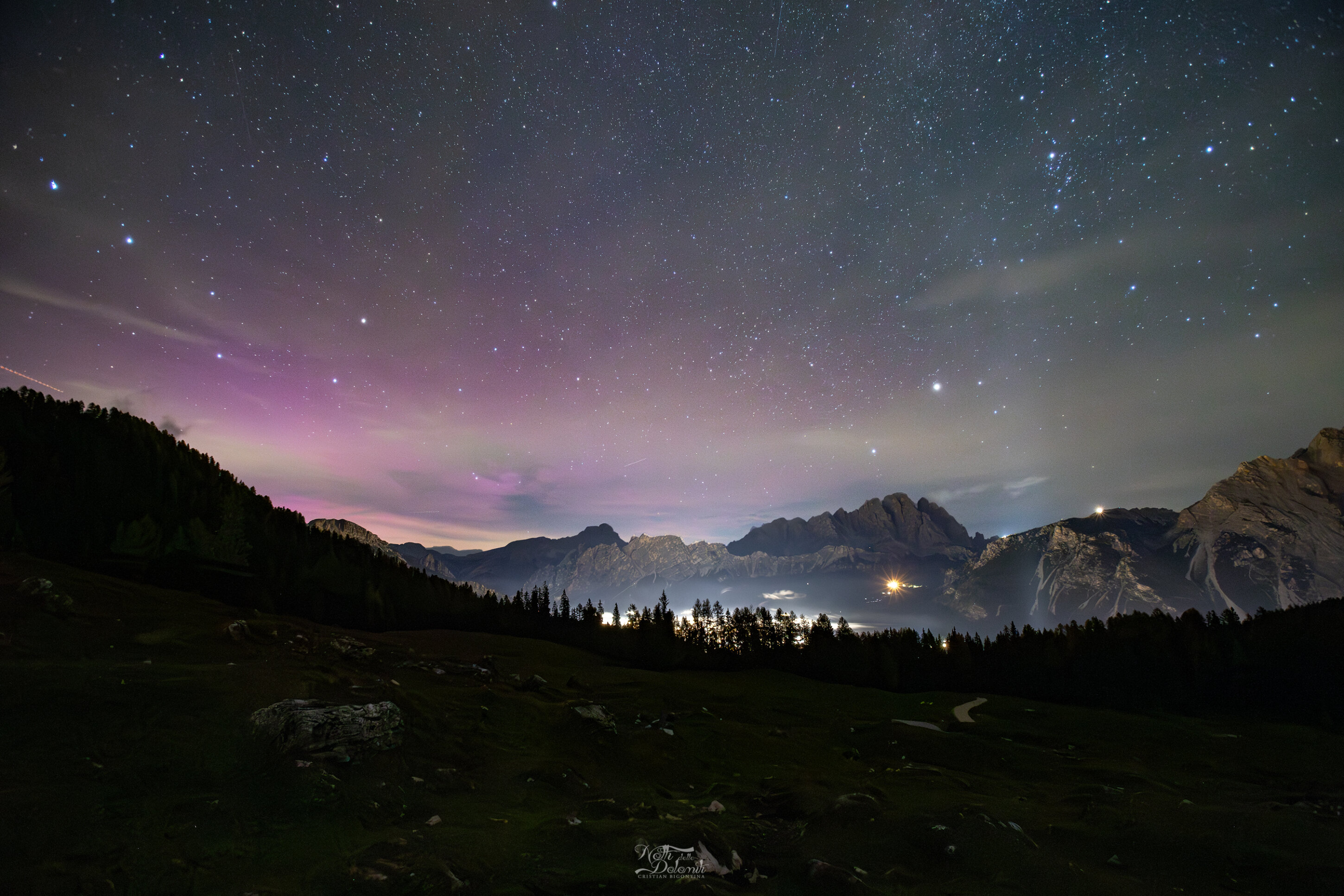Italian OPOD n.10 Emissioni aurorali visibili sulle Dolomiti