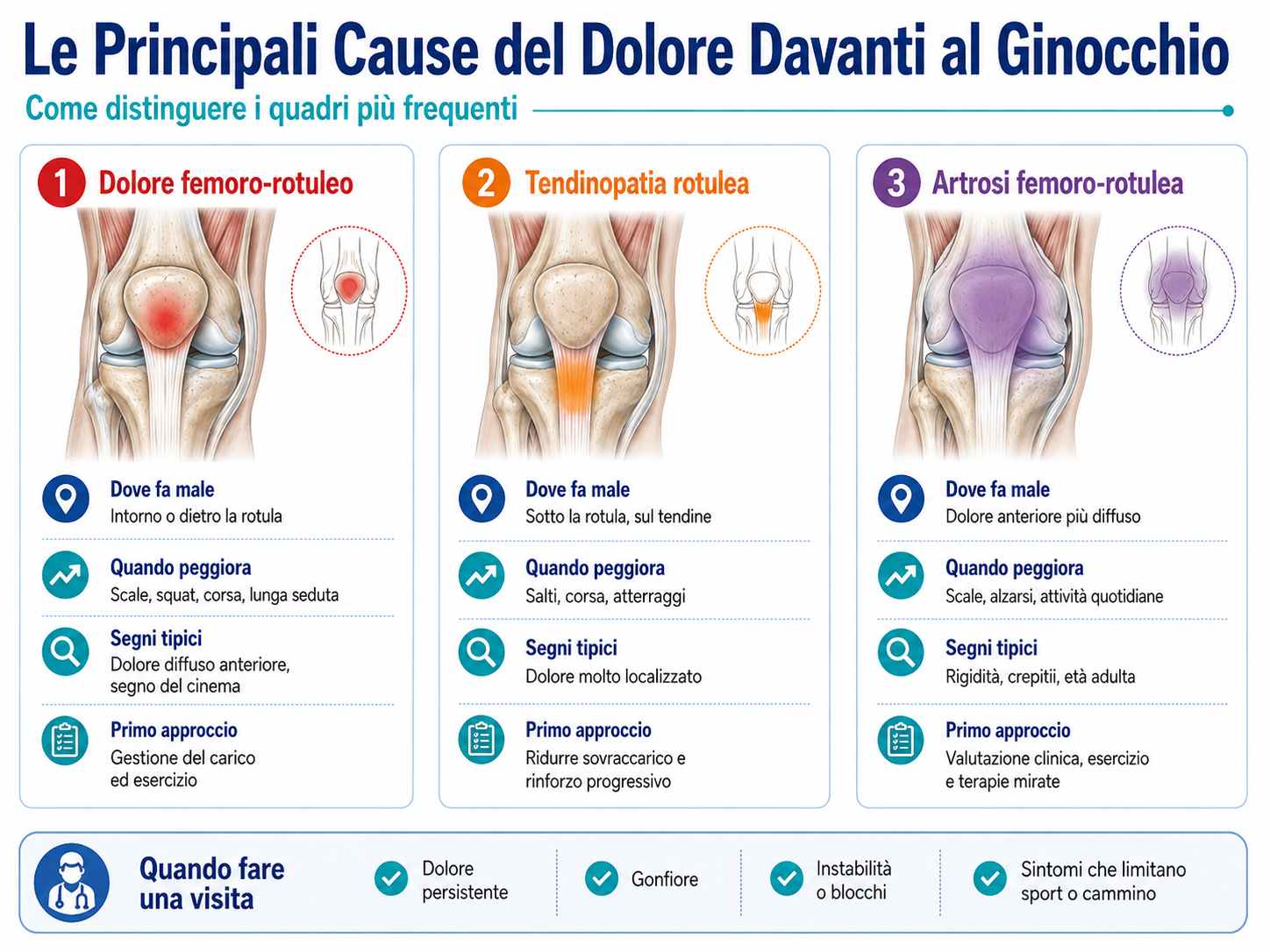 dolore davanti ginocchio