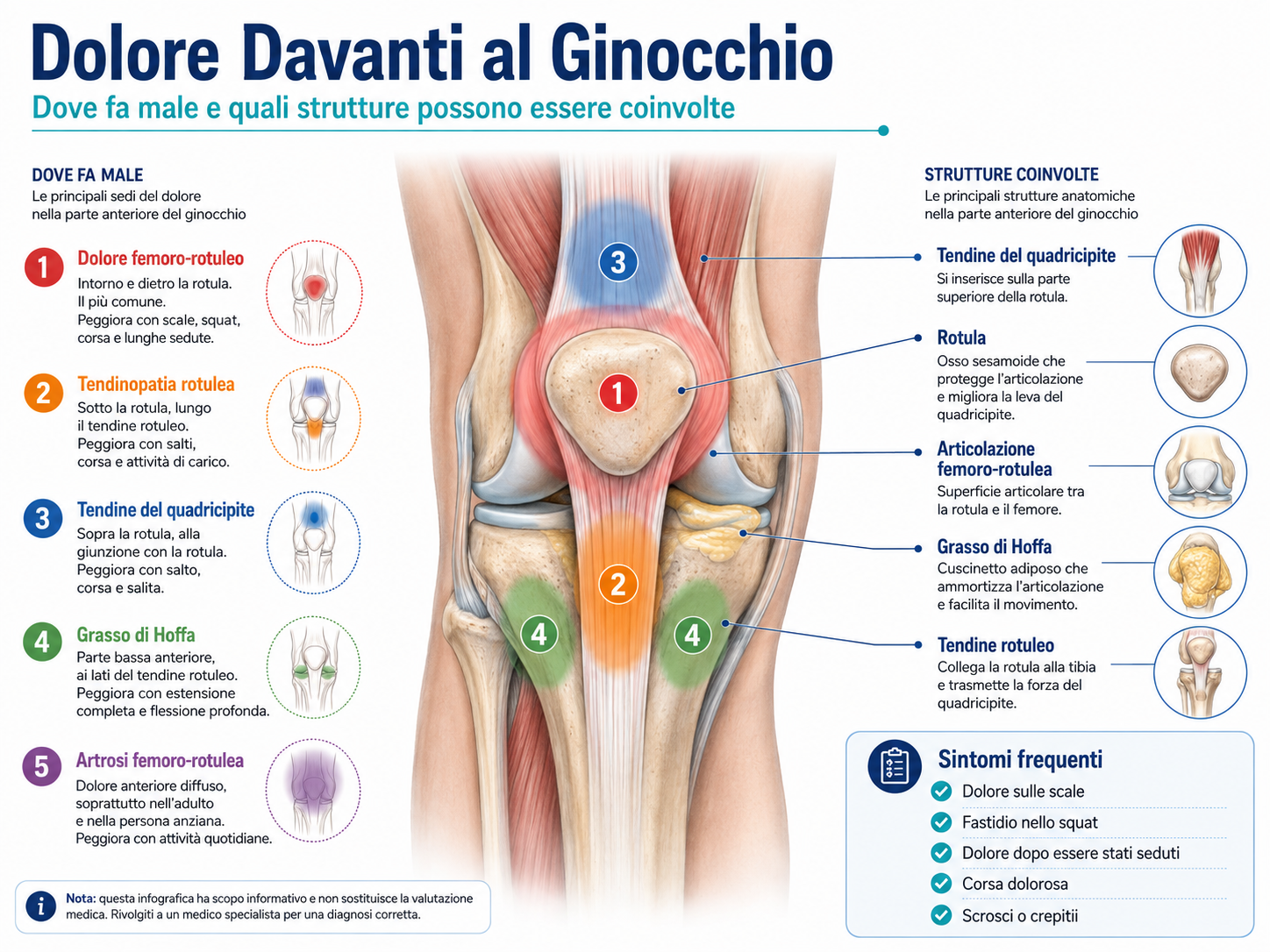 dolore davanti ginocchio