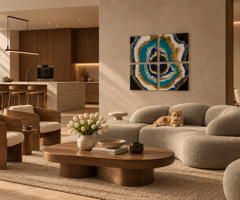 sunlit%20scandi%20dining%20room%20with%20geode%20art sunlit%20scandi%20dining%20room%20with%20geode%20art