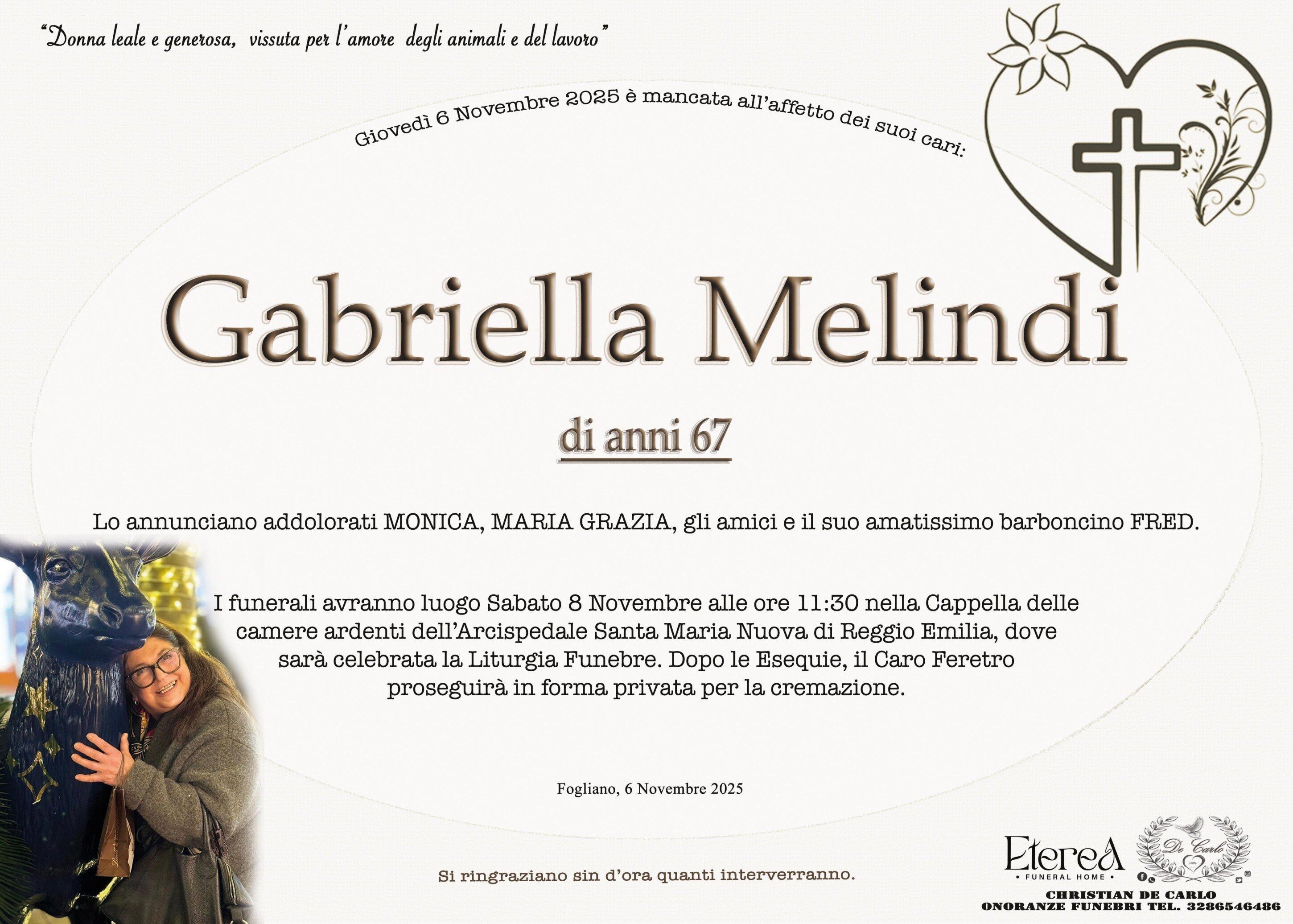 Gabriella Melindi di anni 67