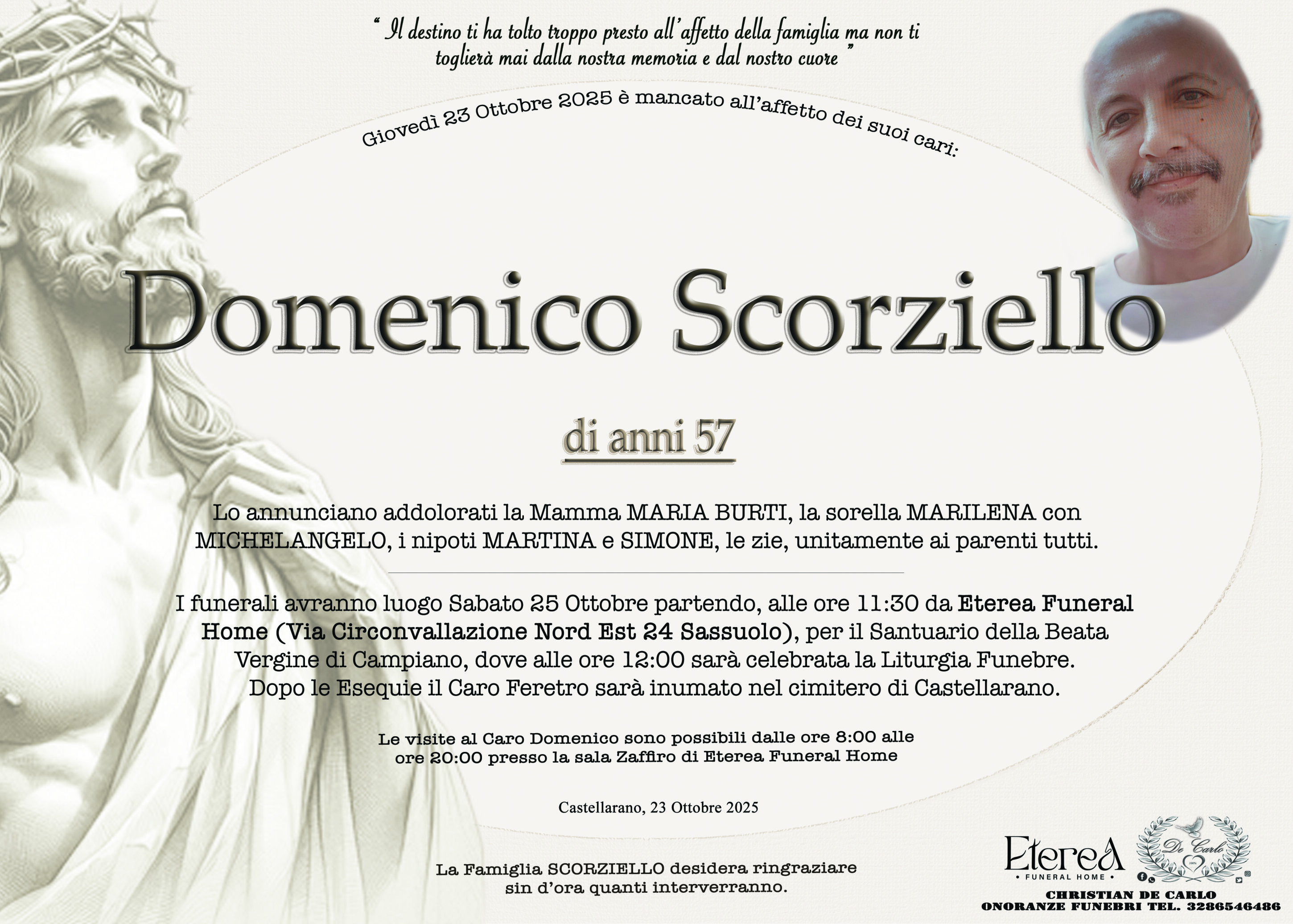 Domenico Scorziello di anni 57