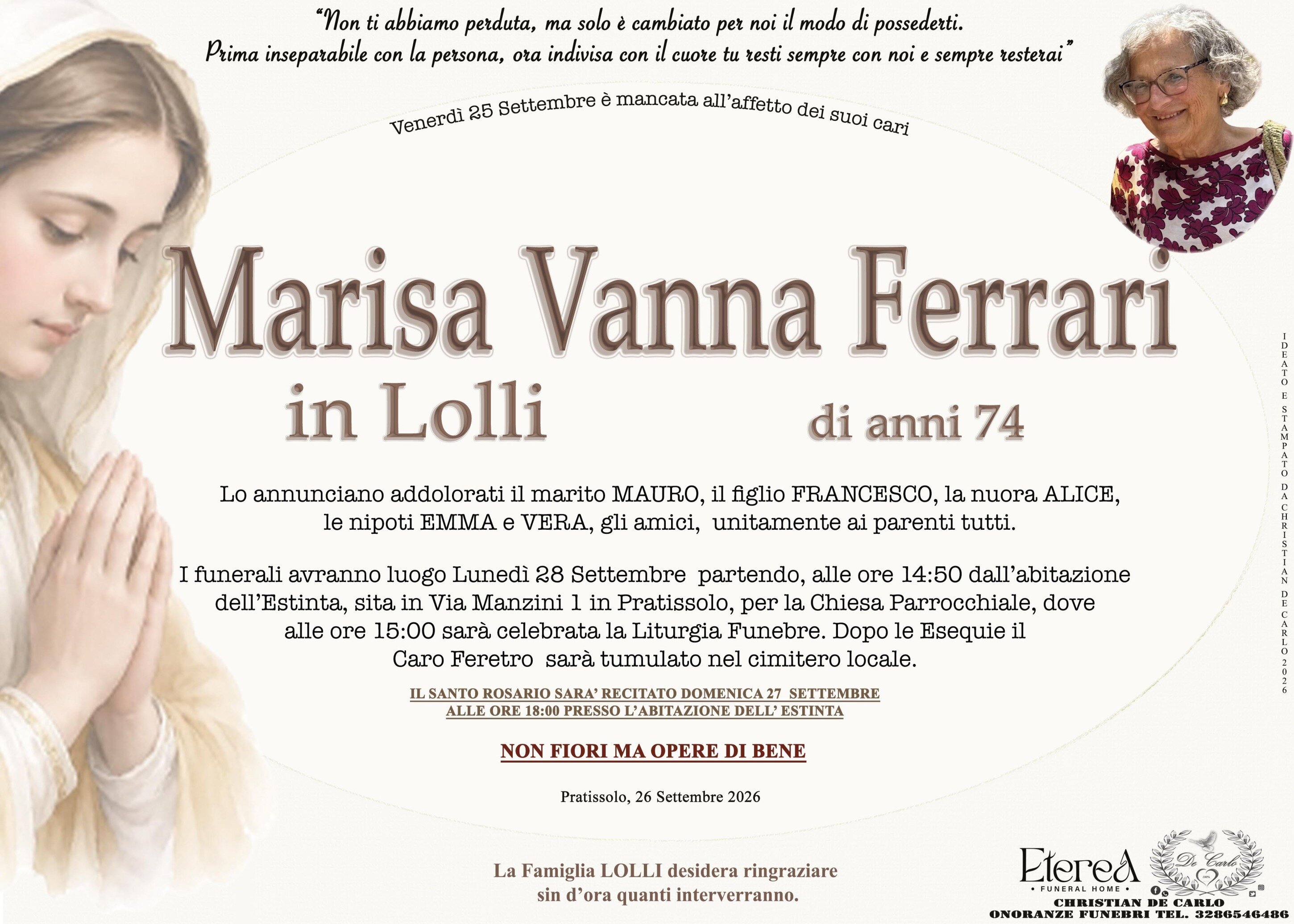 Marisa Vanna Ferrari in Lolli di anni 74 Marisa Vanna Ferrari in Lolli di anni 74