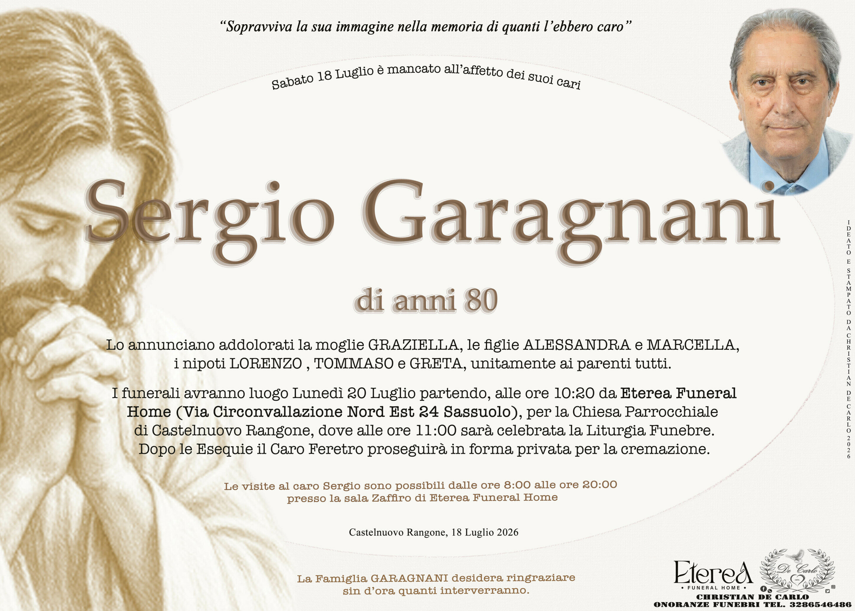 Sergio Garagnani di anni 80