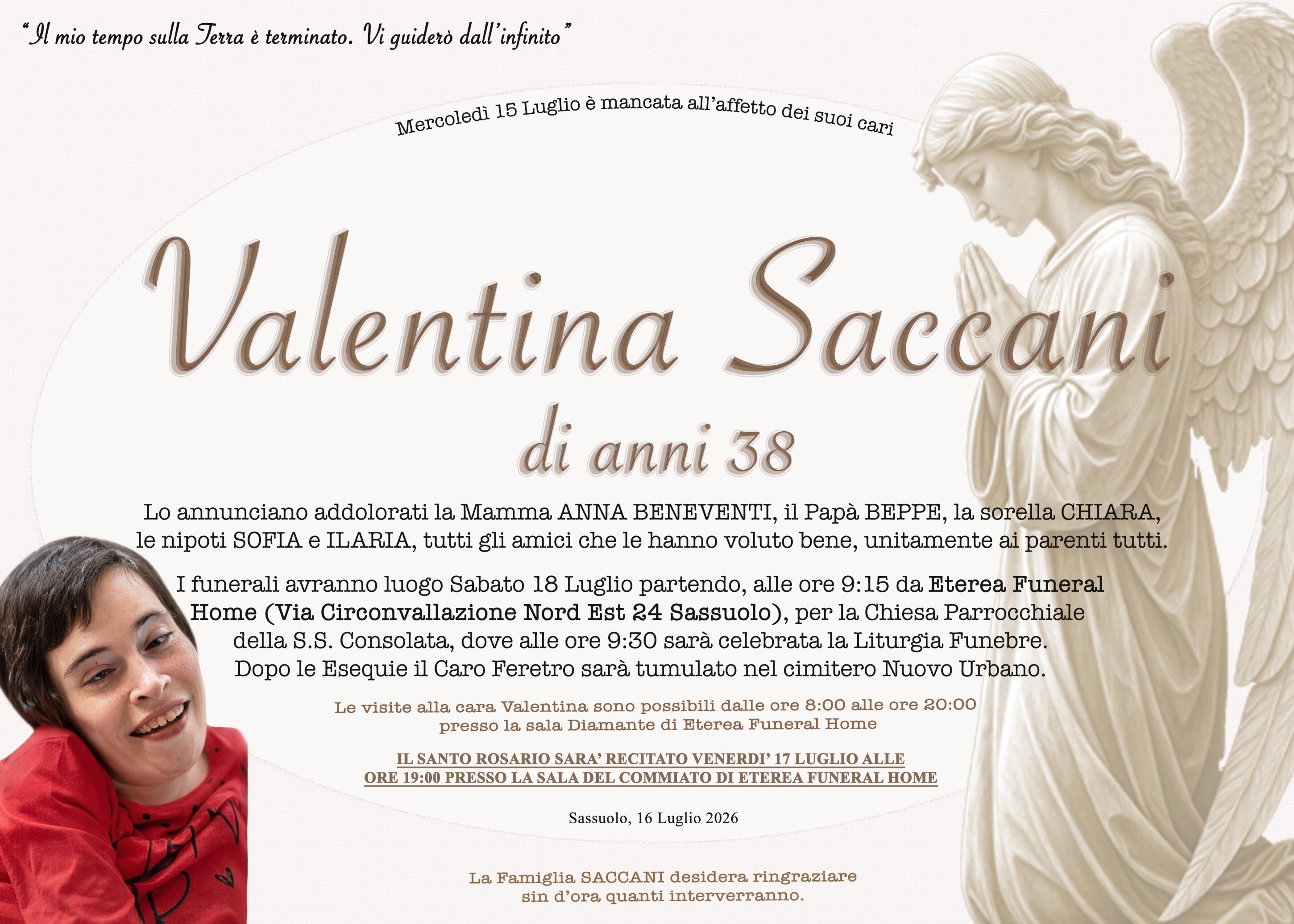 Valentina Saccani di anni 38