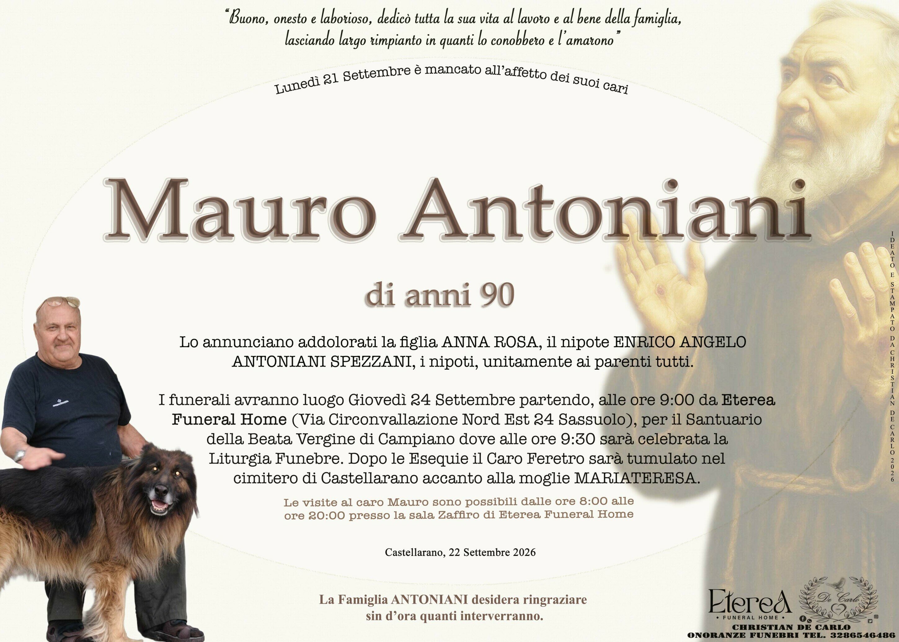 Mauro Antoniani di anni 90