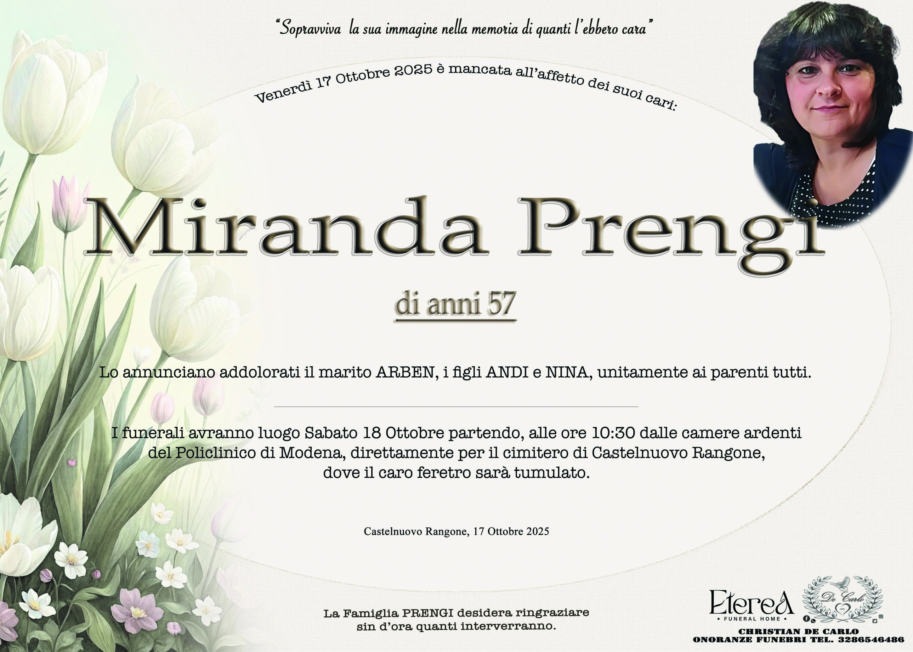 Miranda Prengi di anni 57