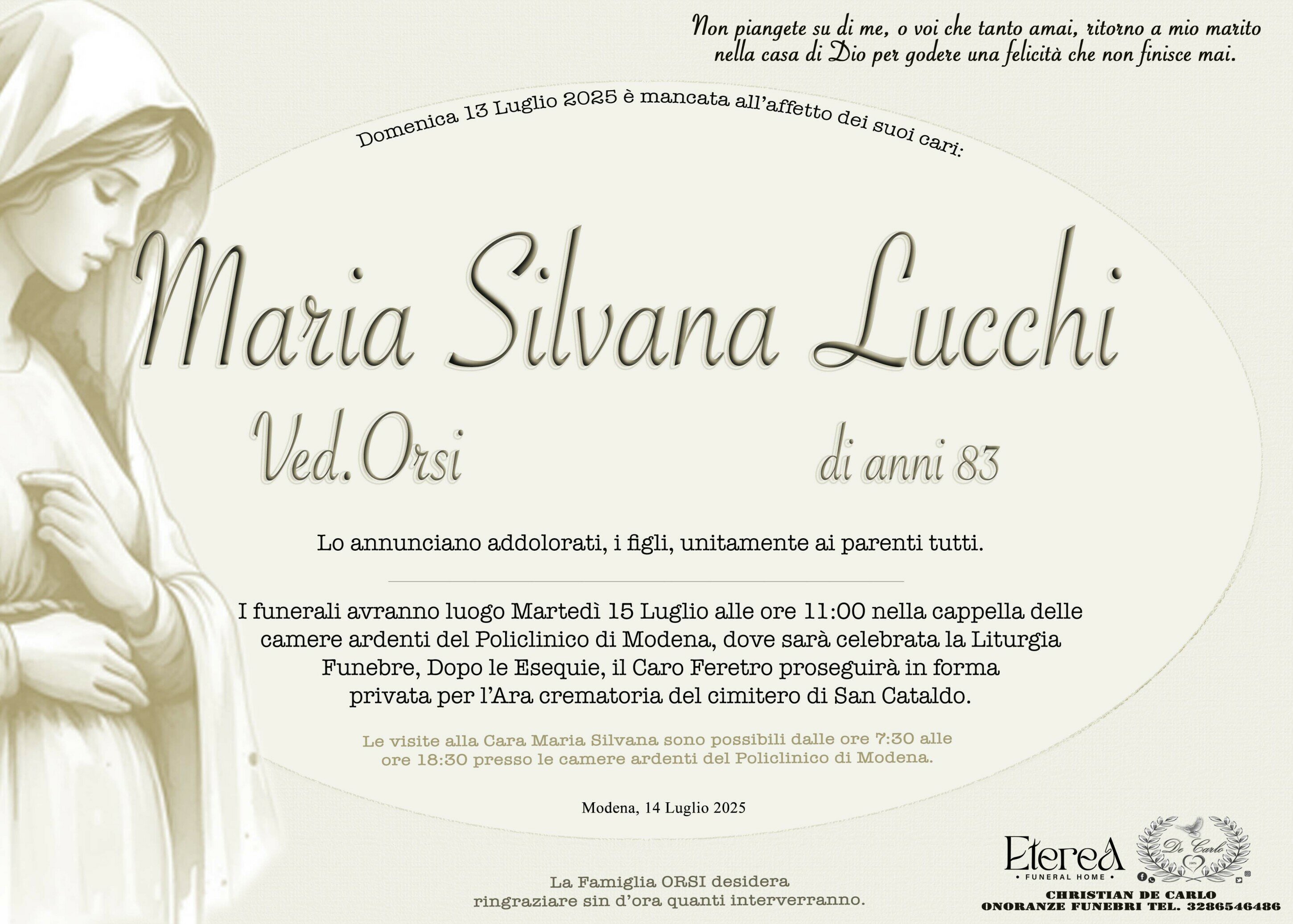 Maria Silvana Lucchi Ved. Orsi