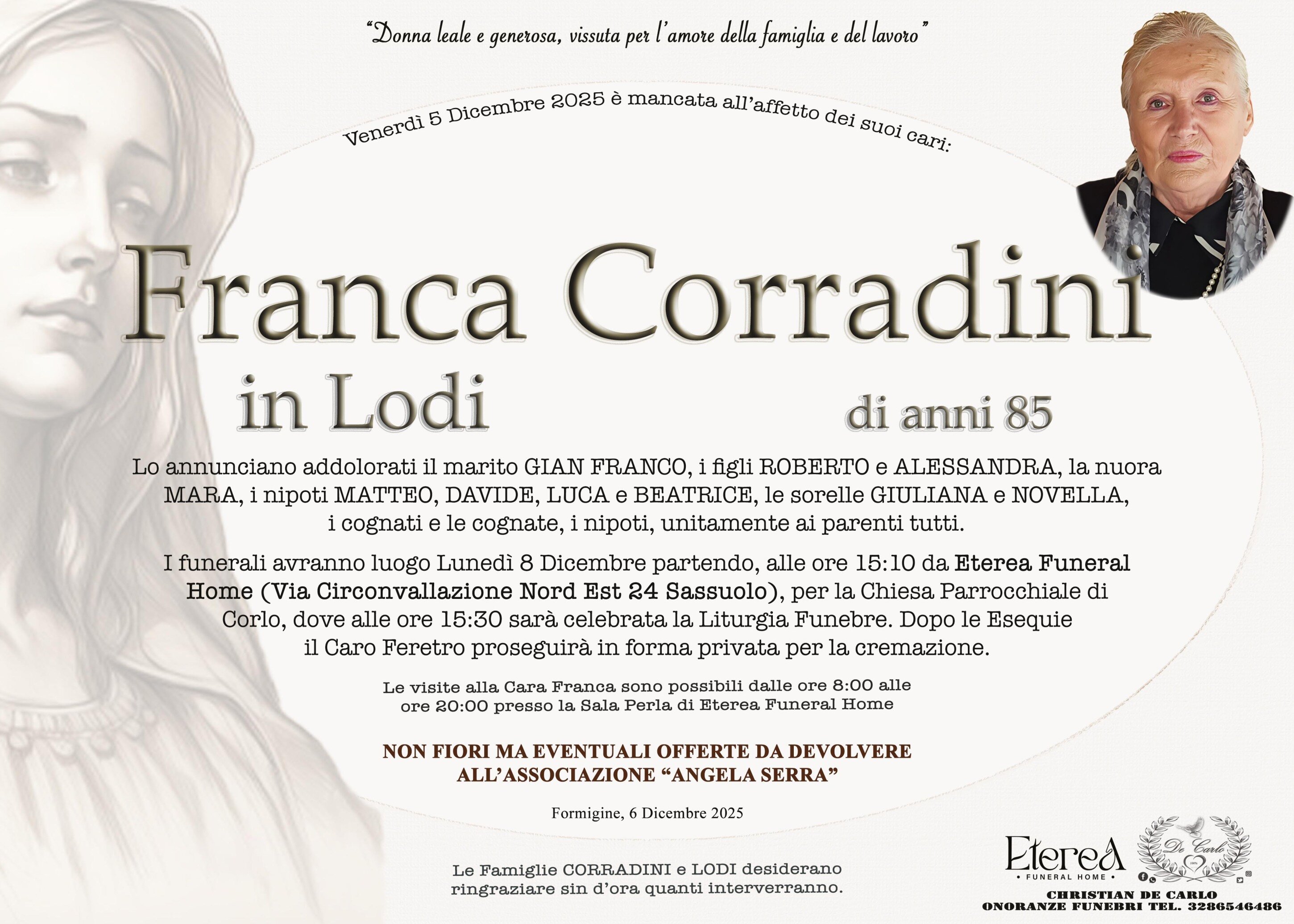 Franca Corradini in Lodi di anni 85