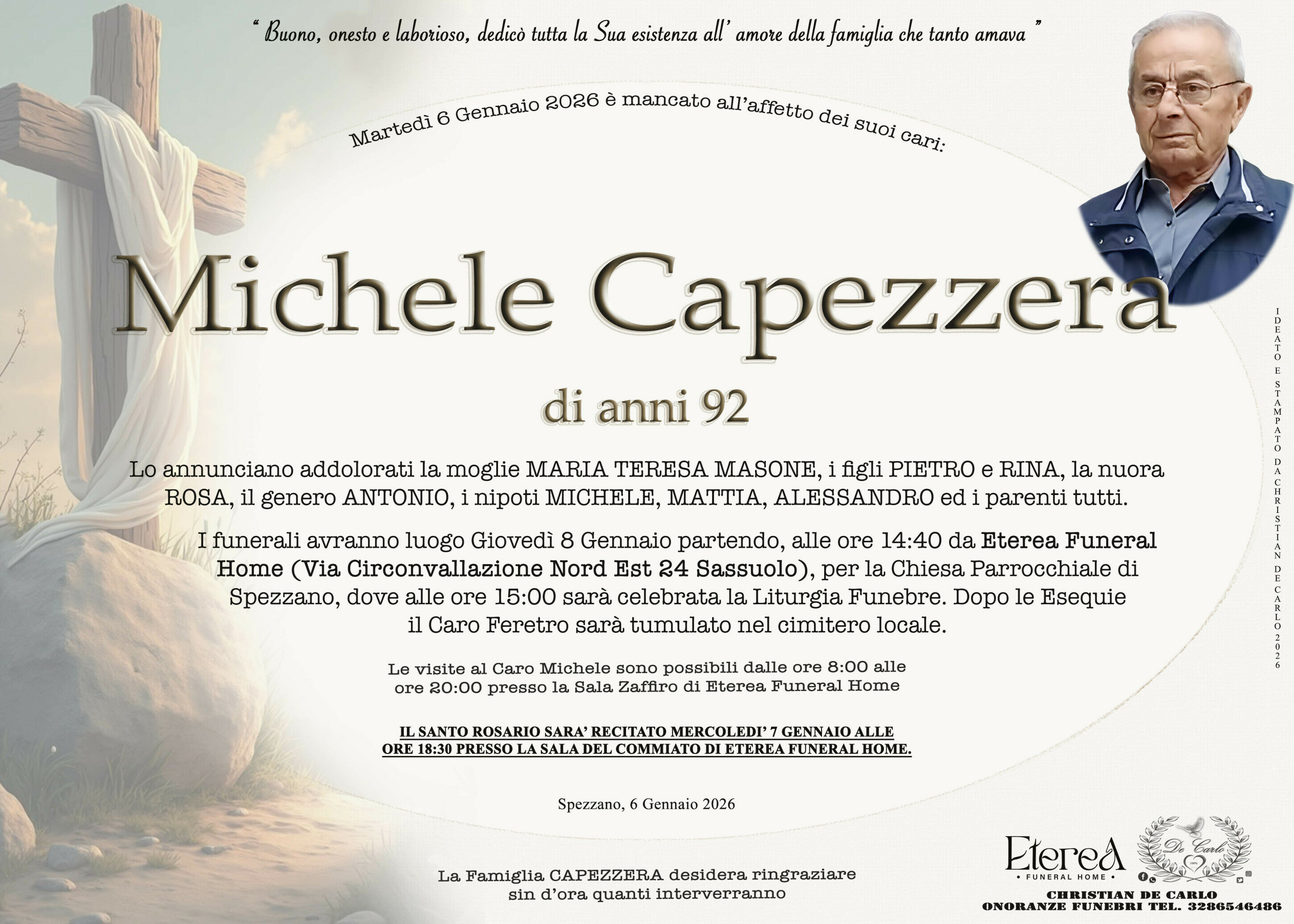 Michele Capezzera di anni 92