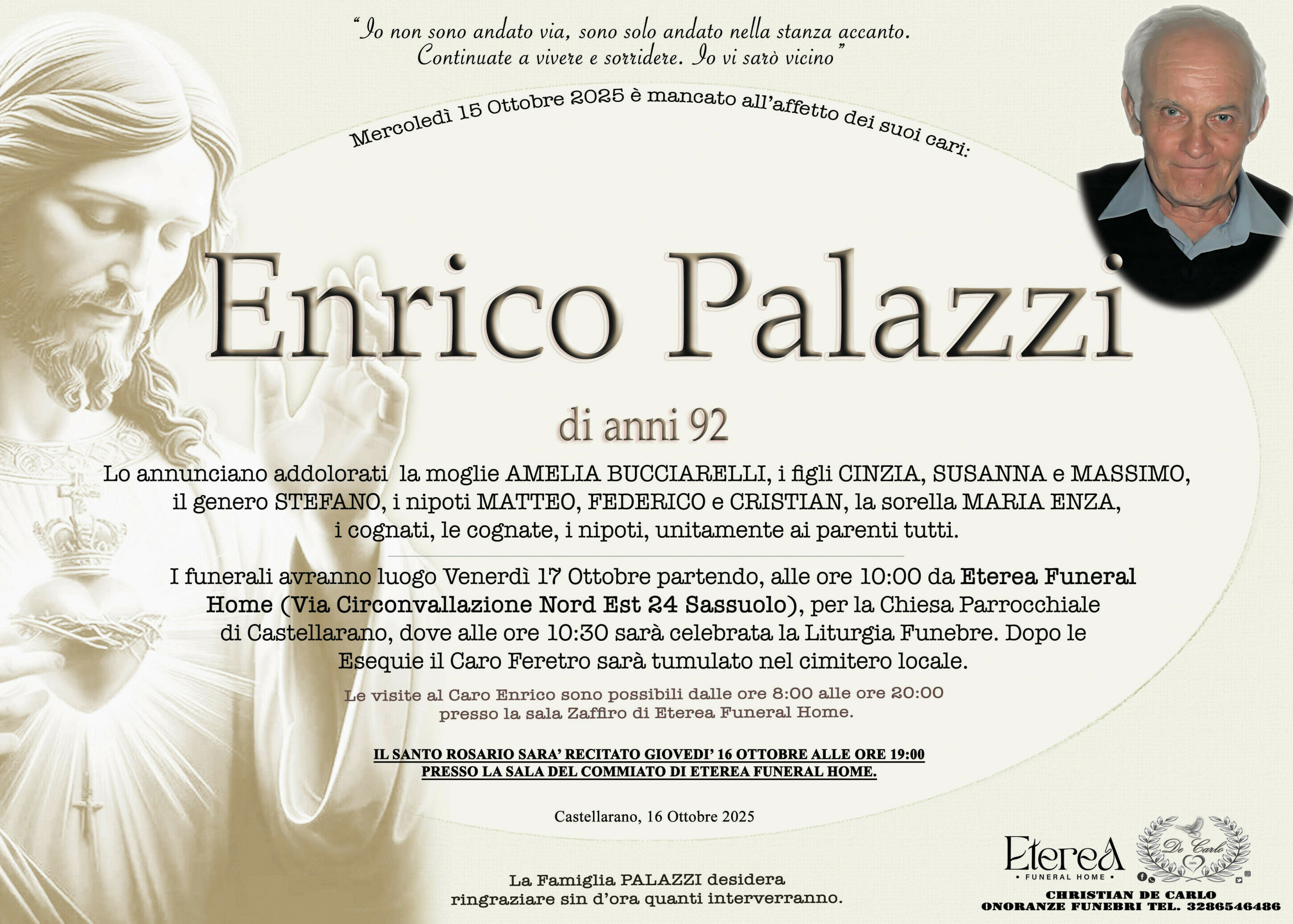 Enrico Palazzi di anni 92