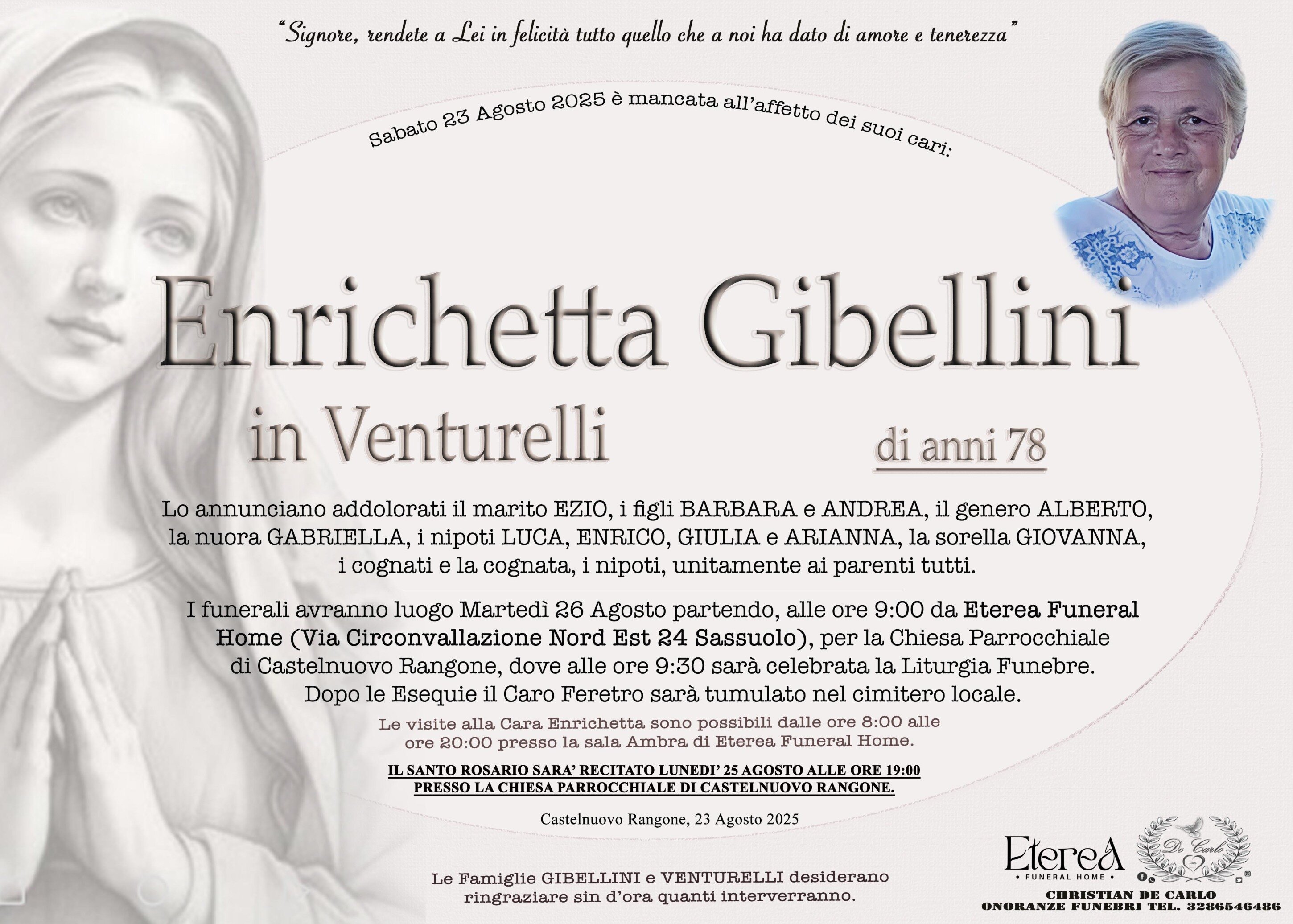 Enrichetta Gibellini in Venturelli di anni 78