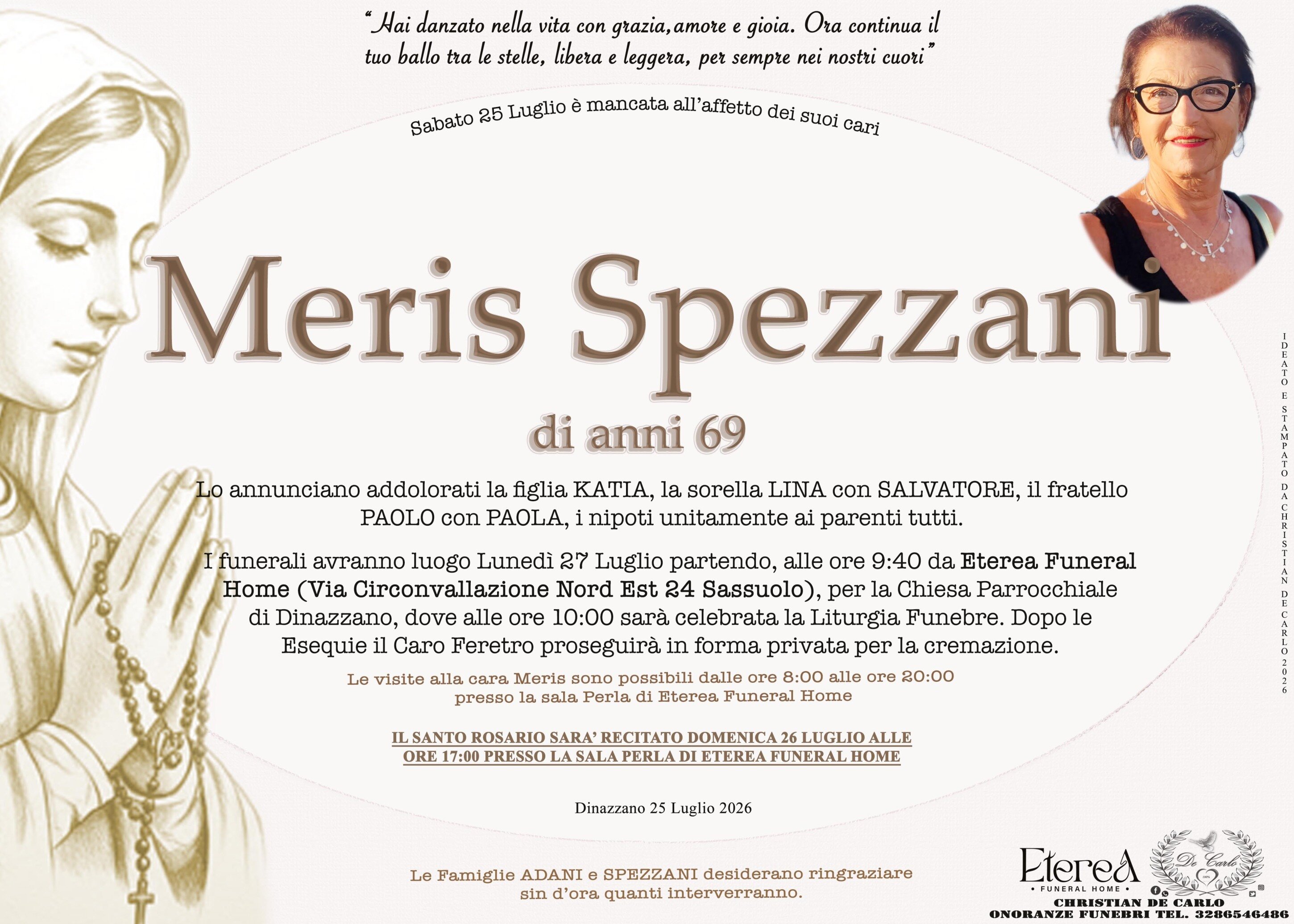 Meris Spezzani di anni 69