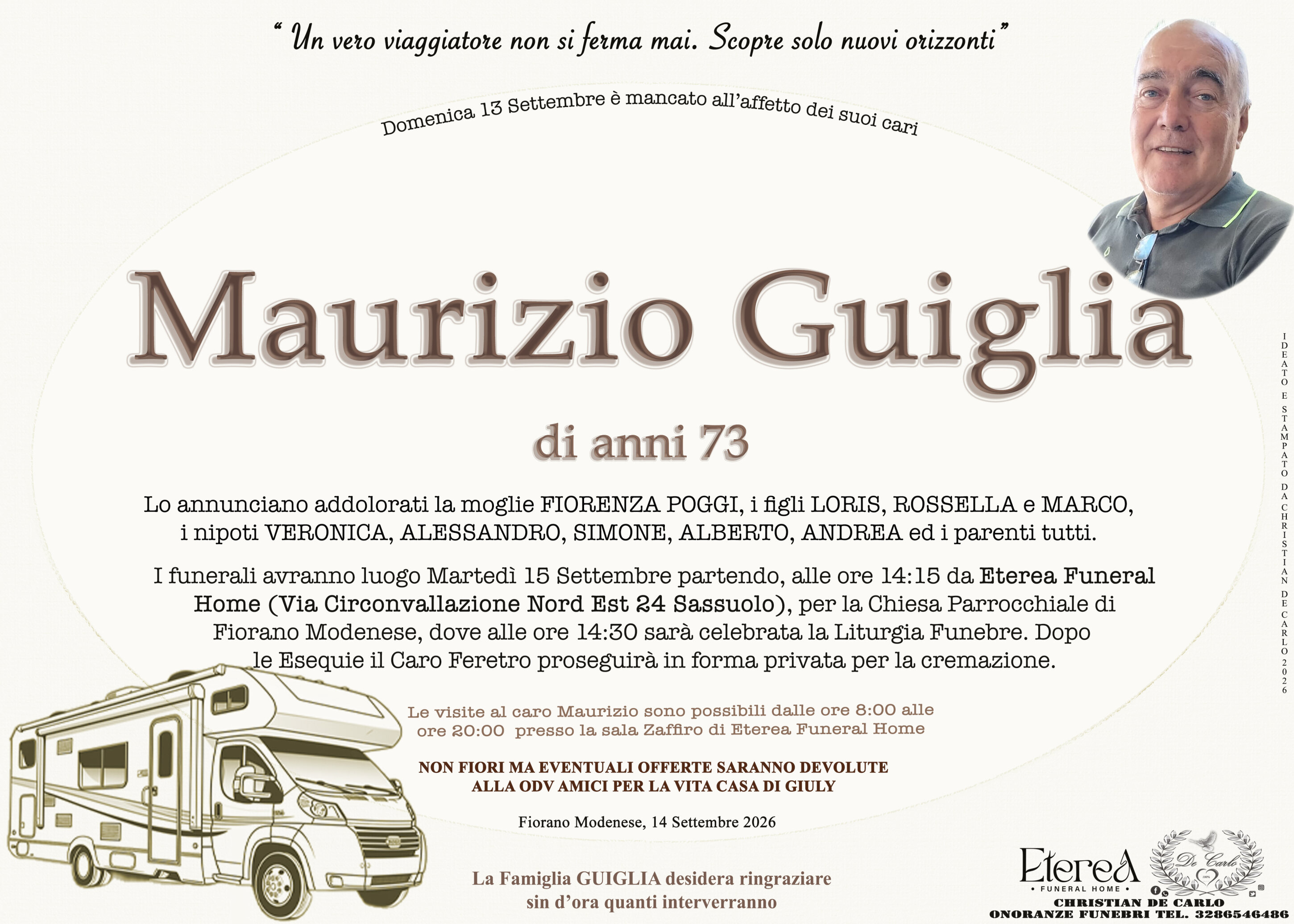 Maurizio Guiglia di anni 73 Maurizio Guiglia di anni 73