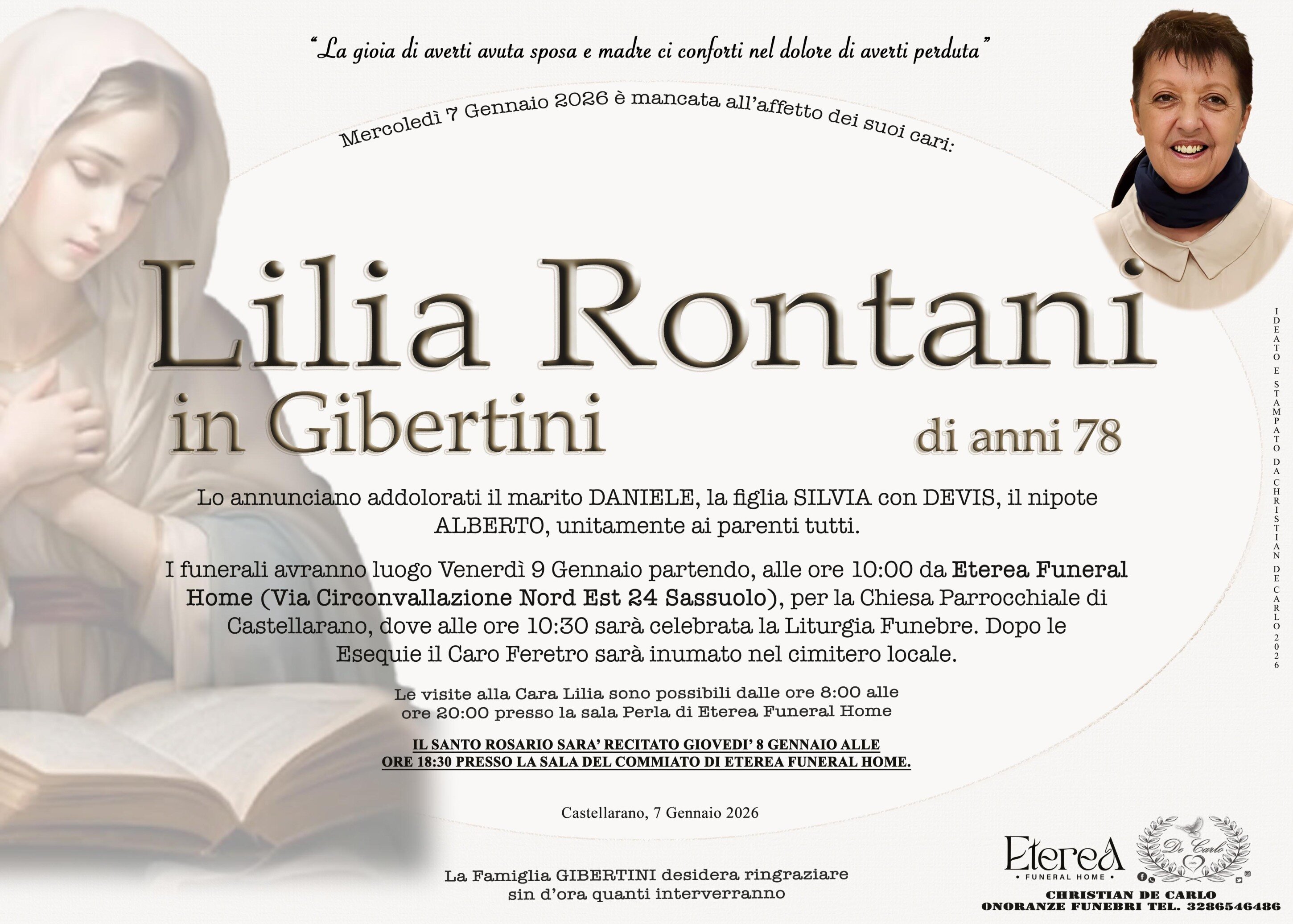 Lilia Rontani in Gibertini di anni 78