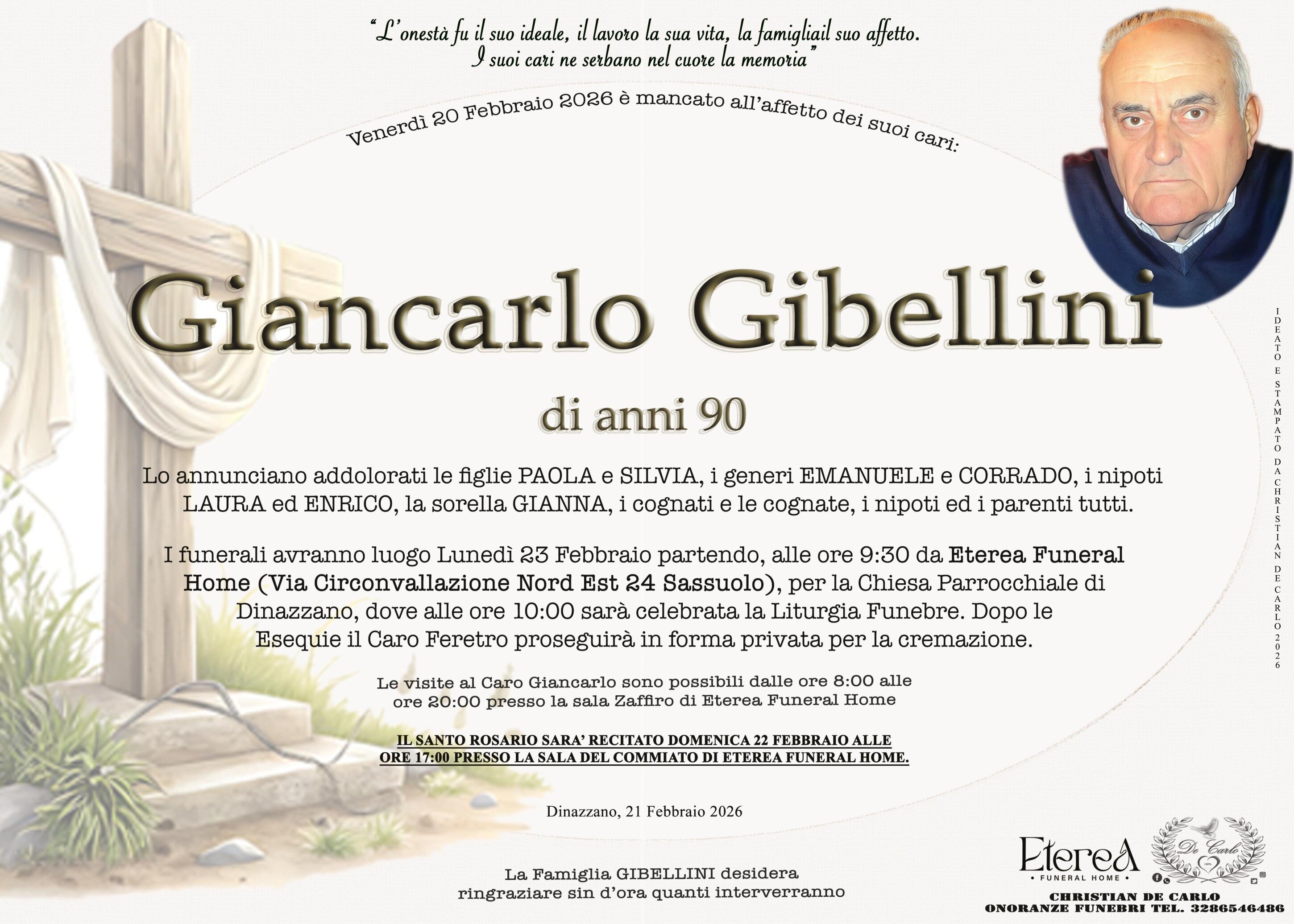 Giancarlo Gibellini di anni 90