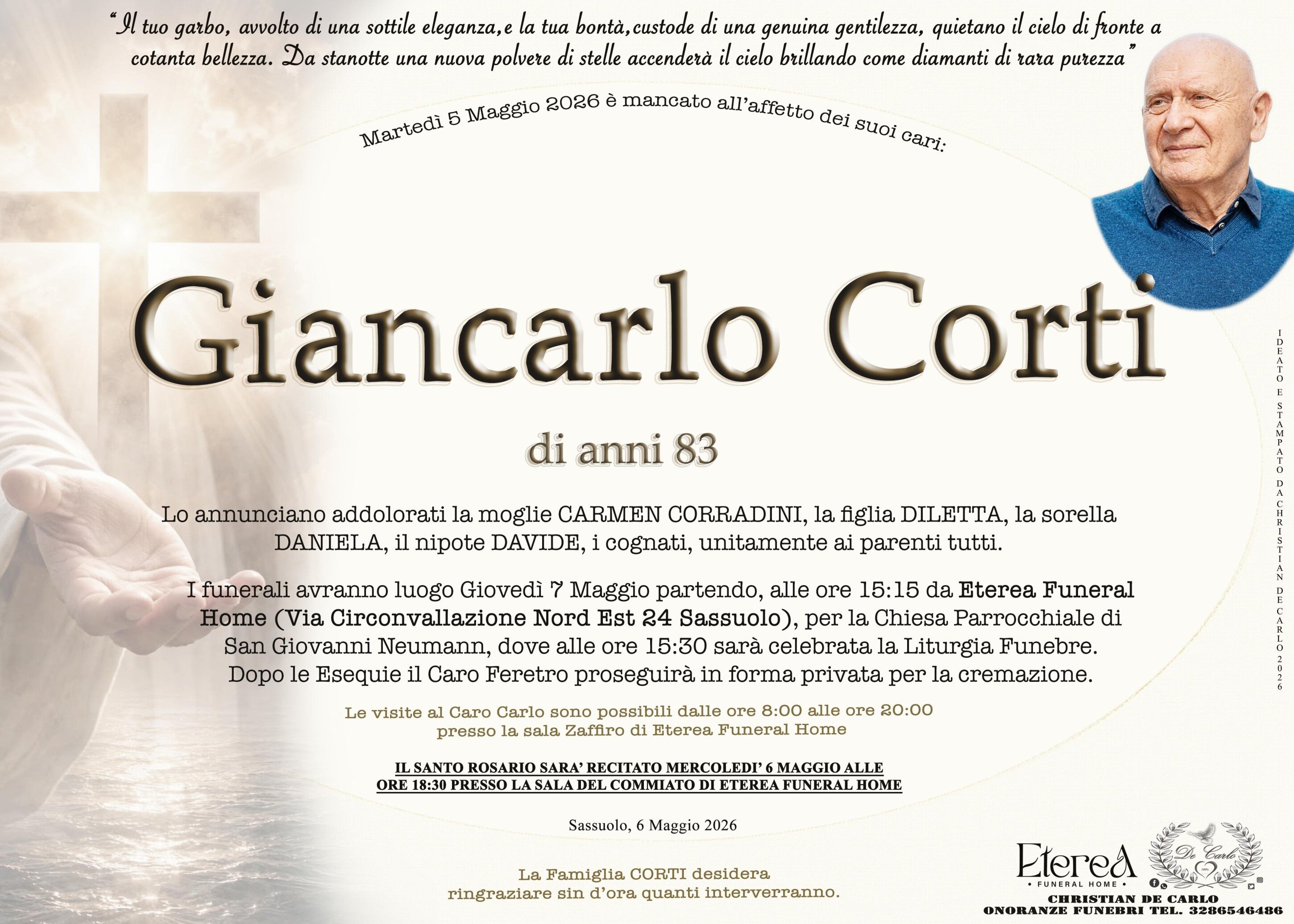 Giancarlo Corti di anni 83 Giancarlo Corti di anni 83