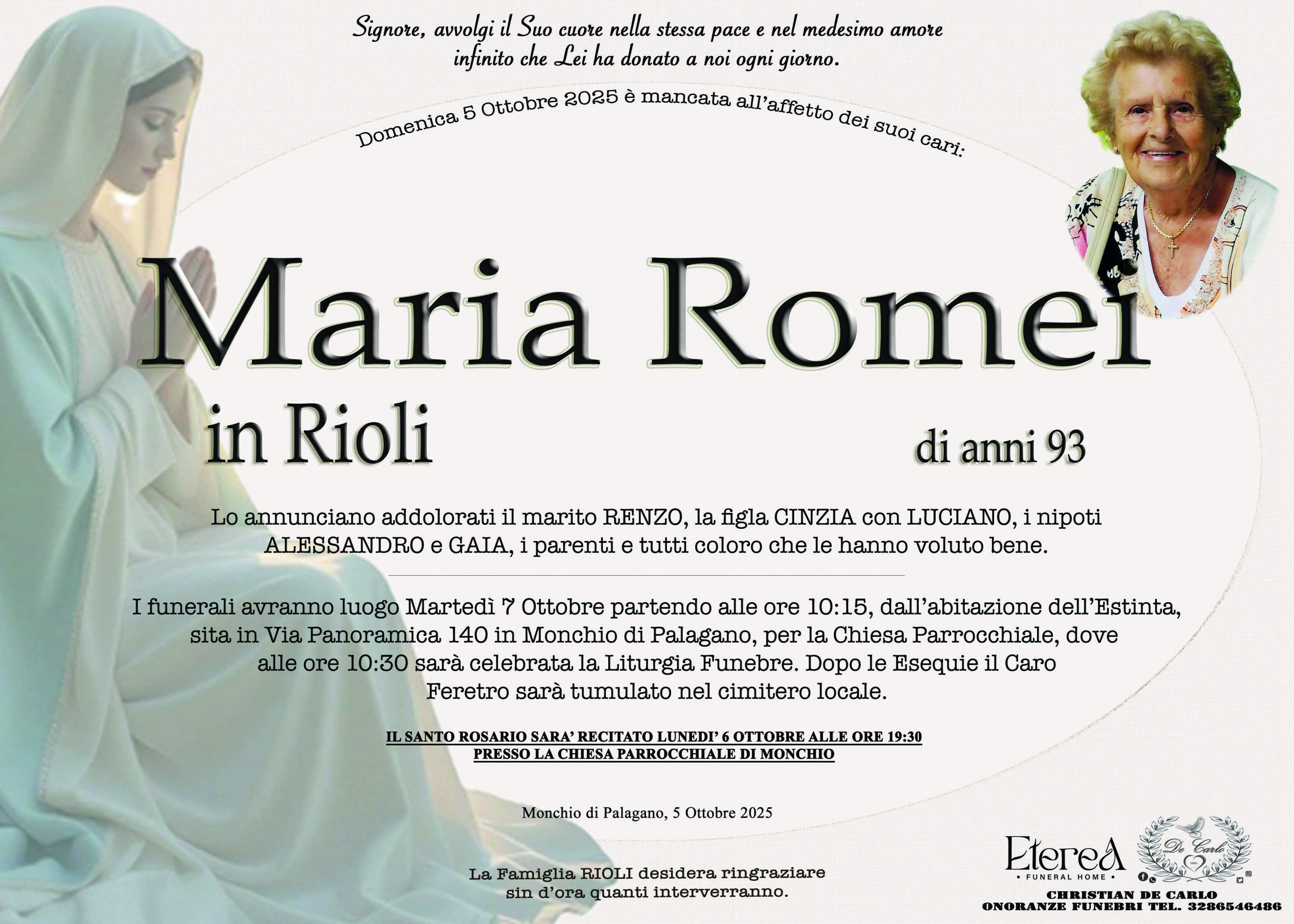 Maria Romei in Rioli di anni 93