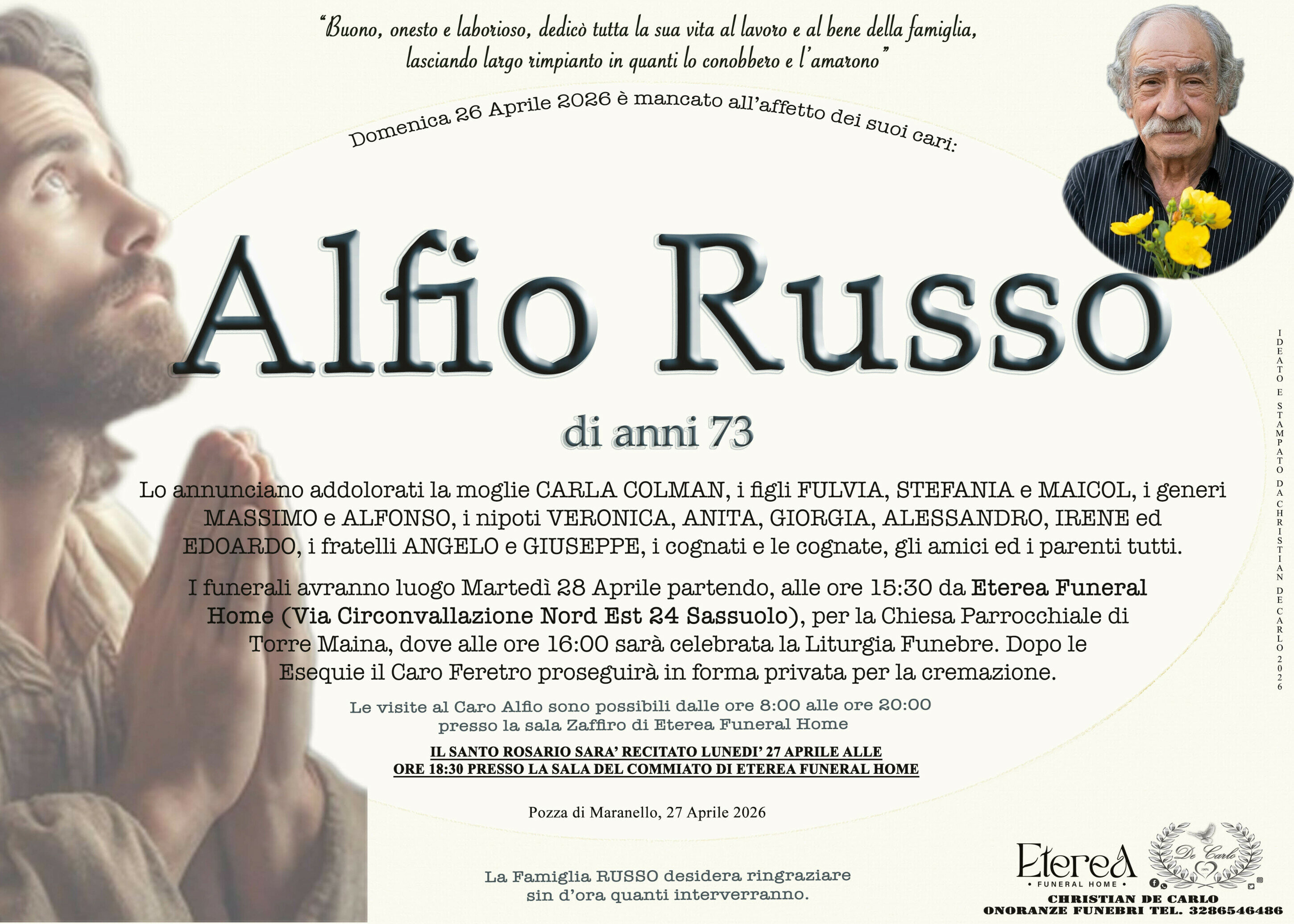 Alfio Russo di anni 73 Alfio Russo di anni 73