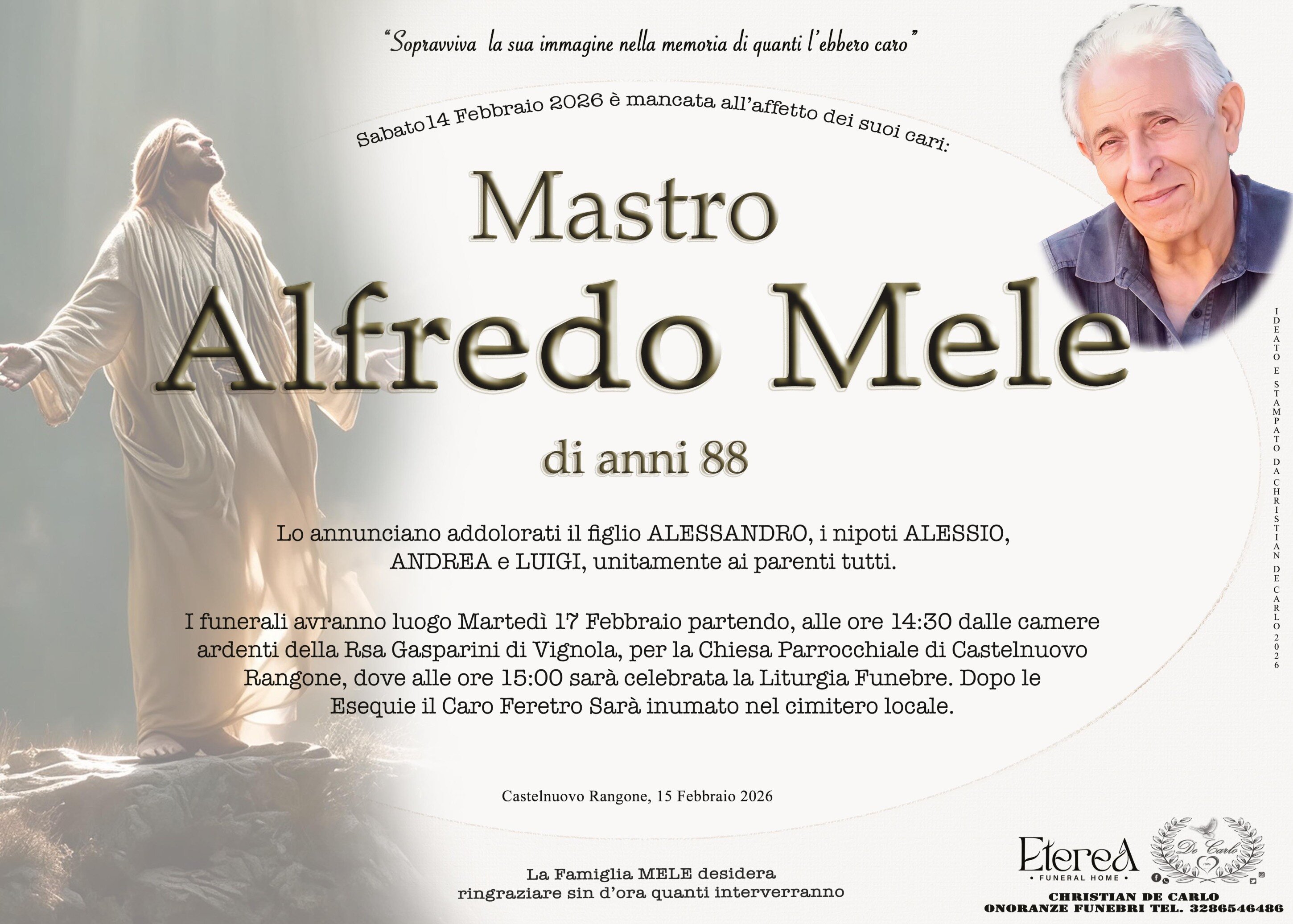 Mastro Alfredo Mele di anni 88 Mastro Alfredo Mele di anni 88