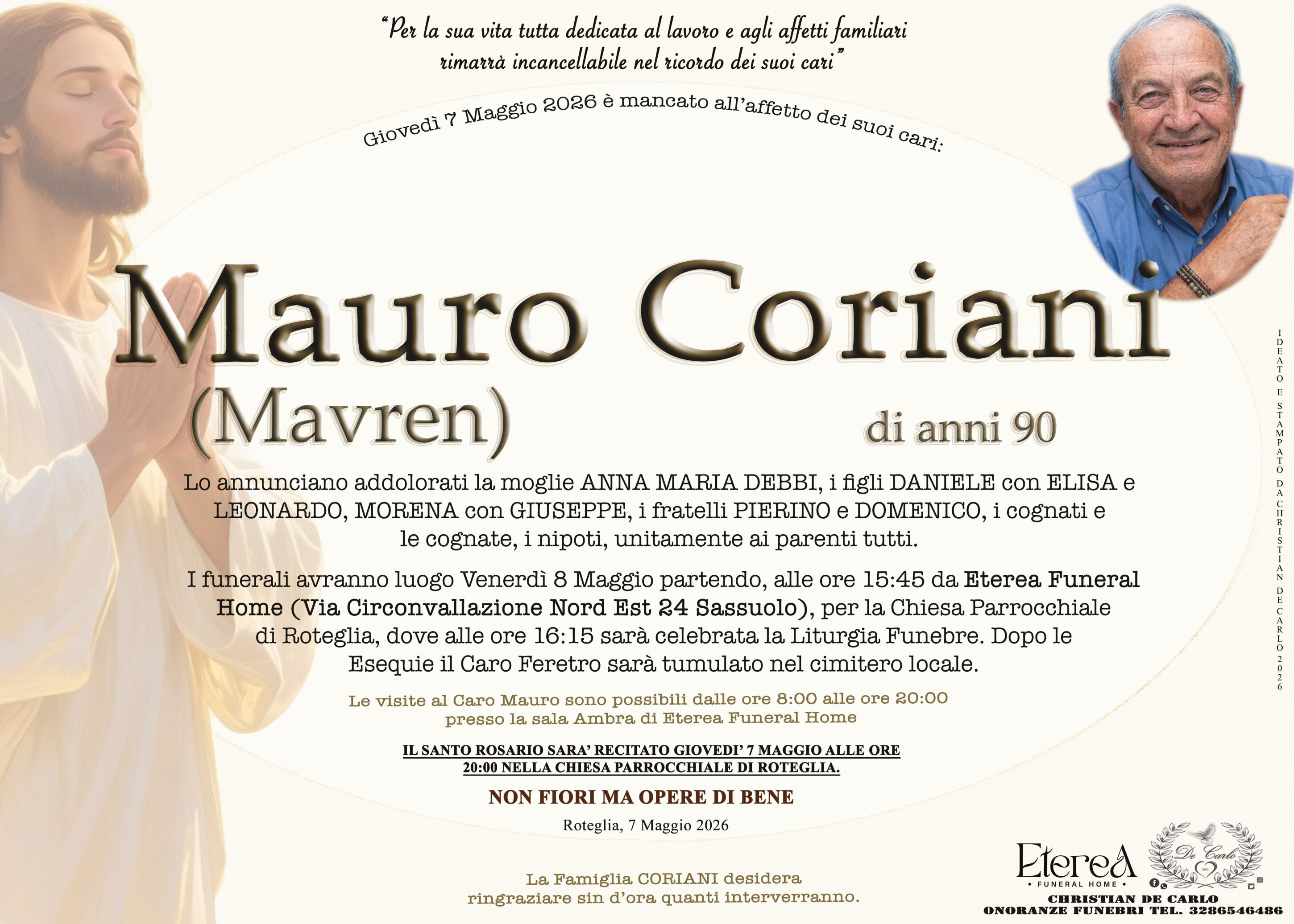 Mauro Coriani (Mavren) di anni 90 Mauro Coriani (Mavren) di anni 90
