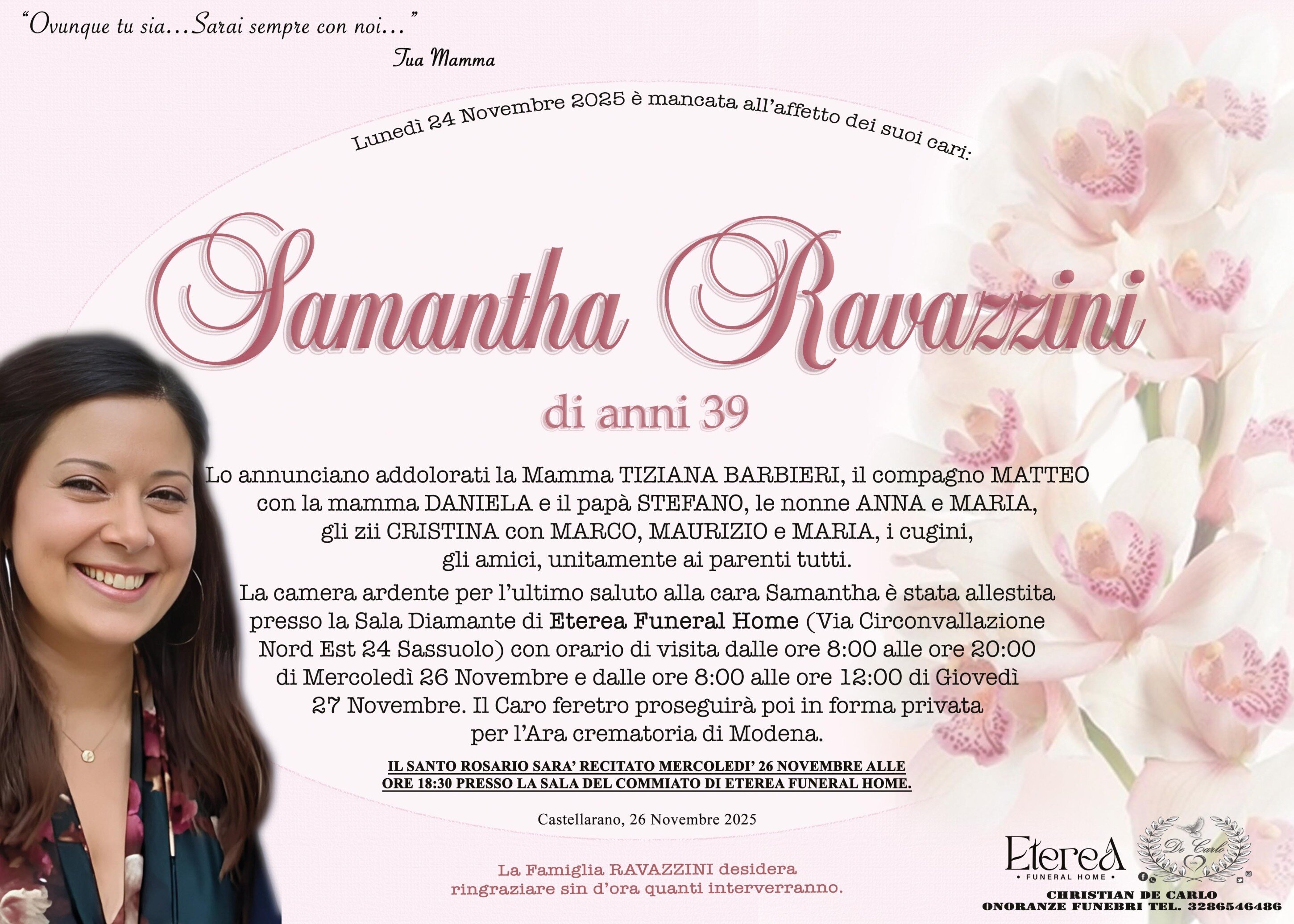 Samantha Ravazzini di anni 39
