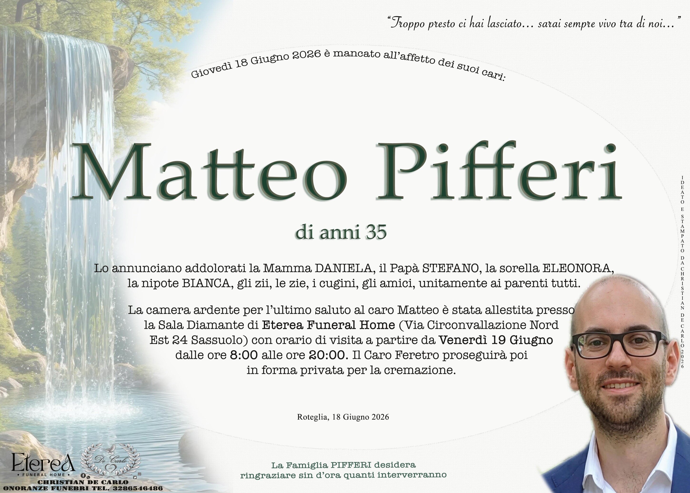 Matteo Pifferi di anni 35