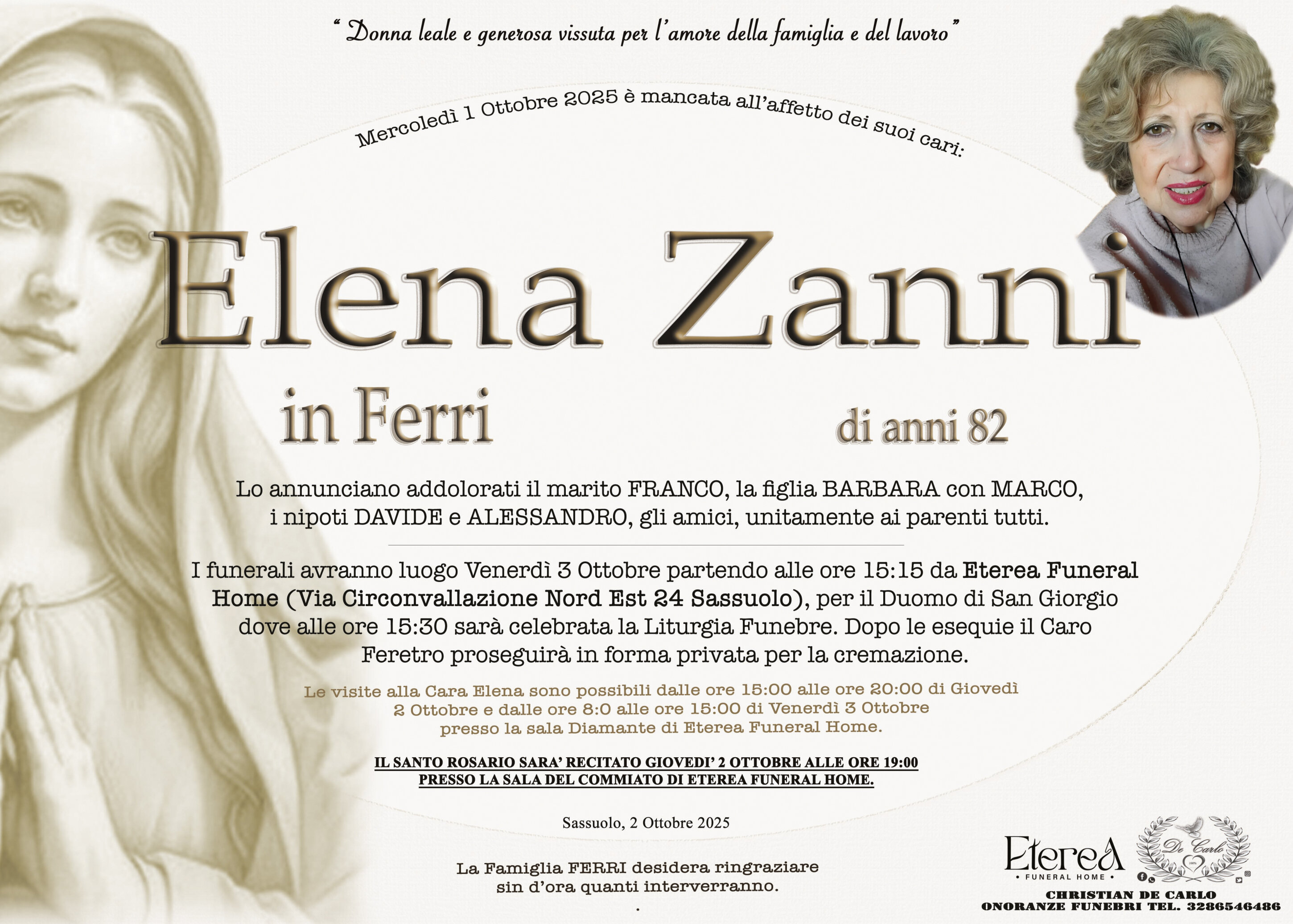 Elena Zanni in Ferri di anni 82