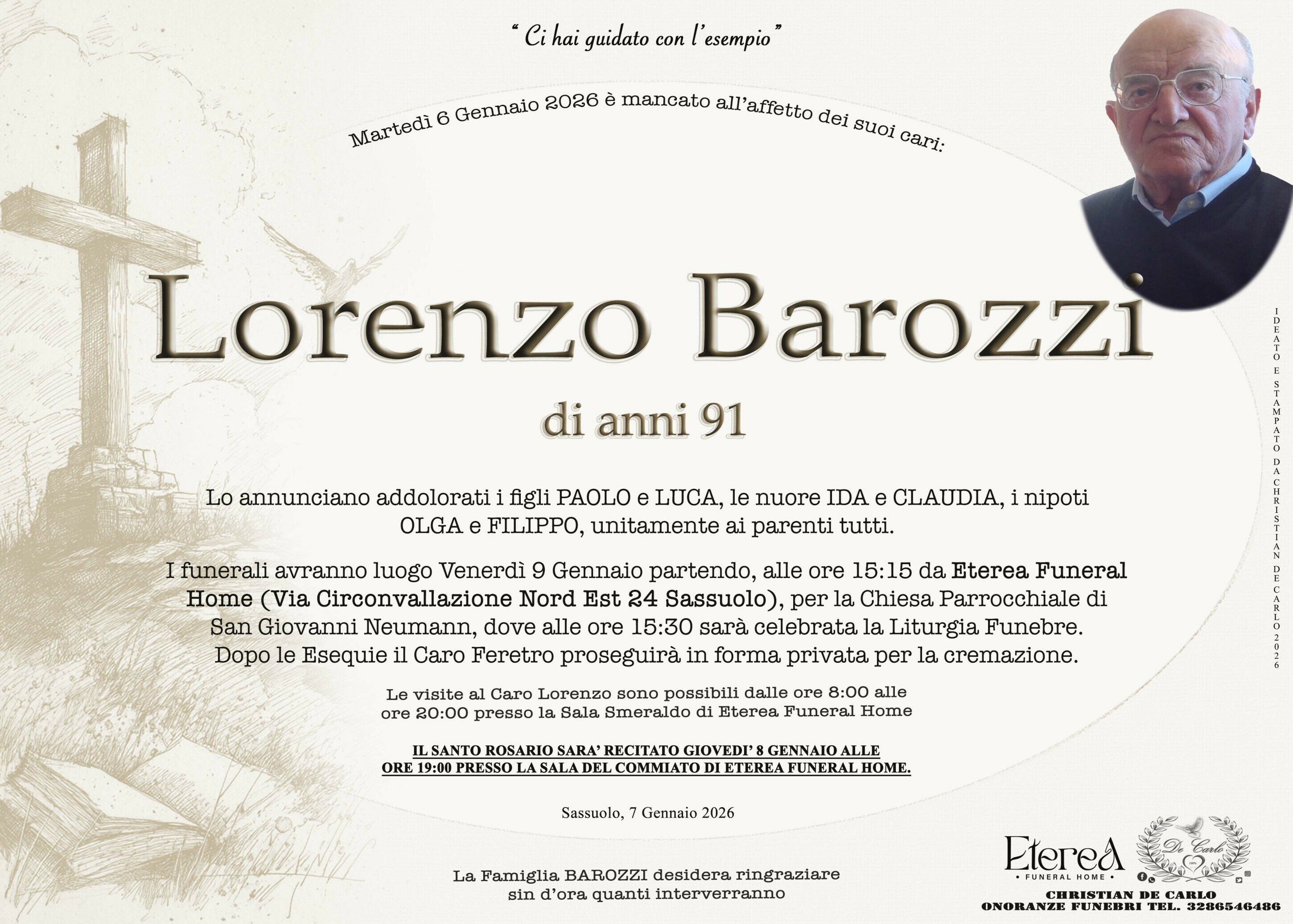 Lorenzo Barozzi di anni 91